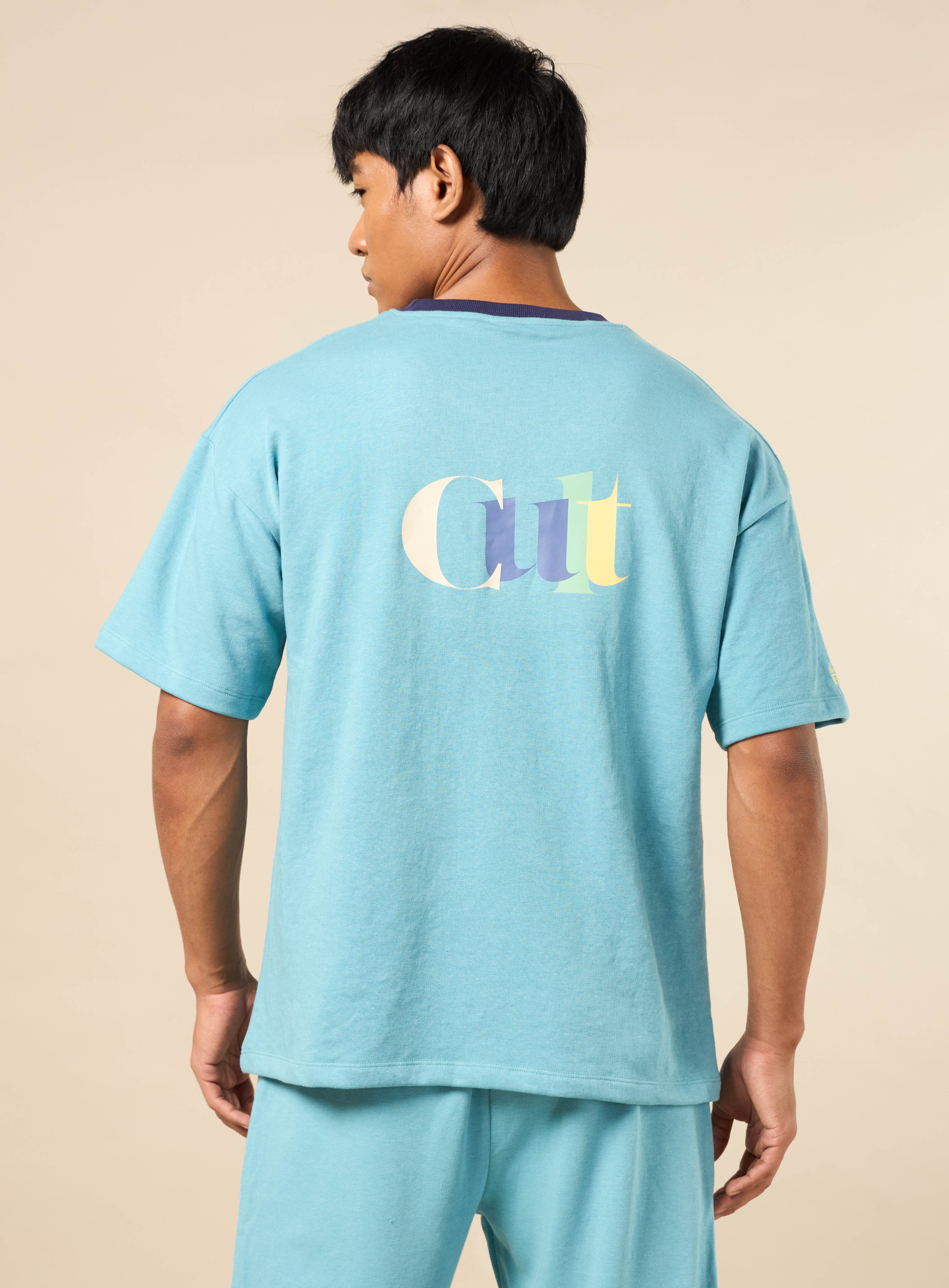 Men's Blue Cult Brand Carrier Oversized T-shirt