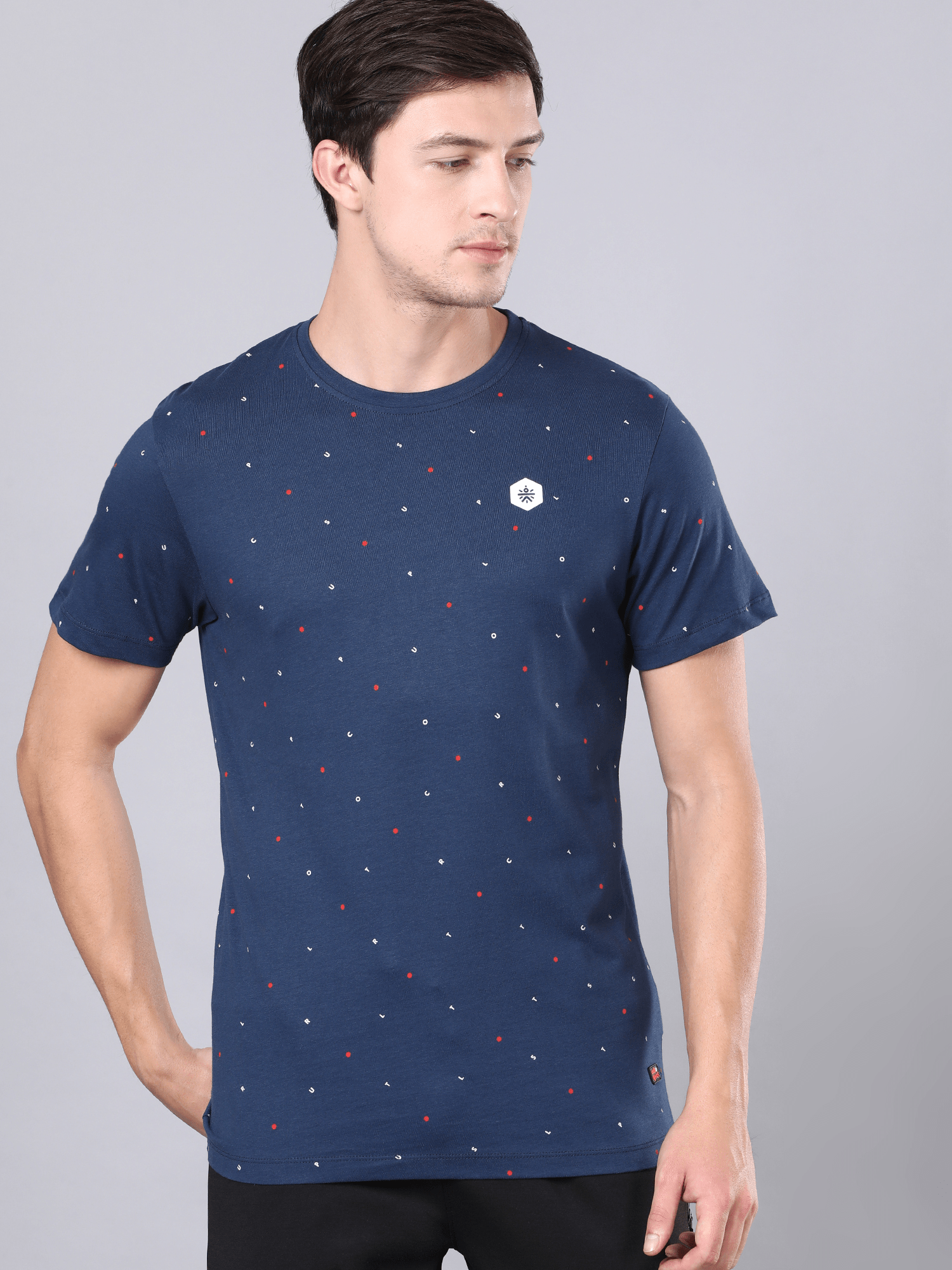 Everydays alpha navy Cotton Tee