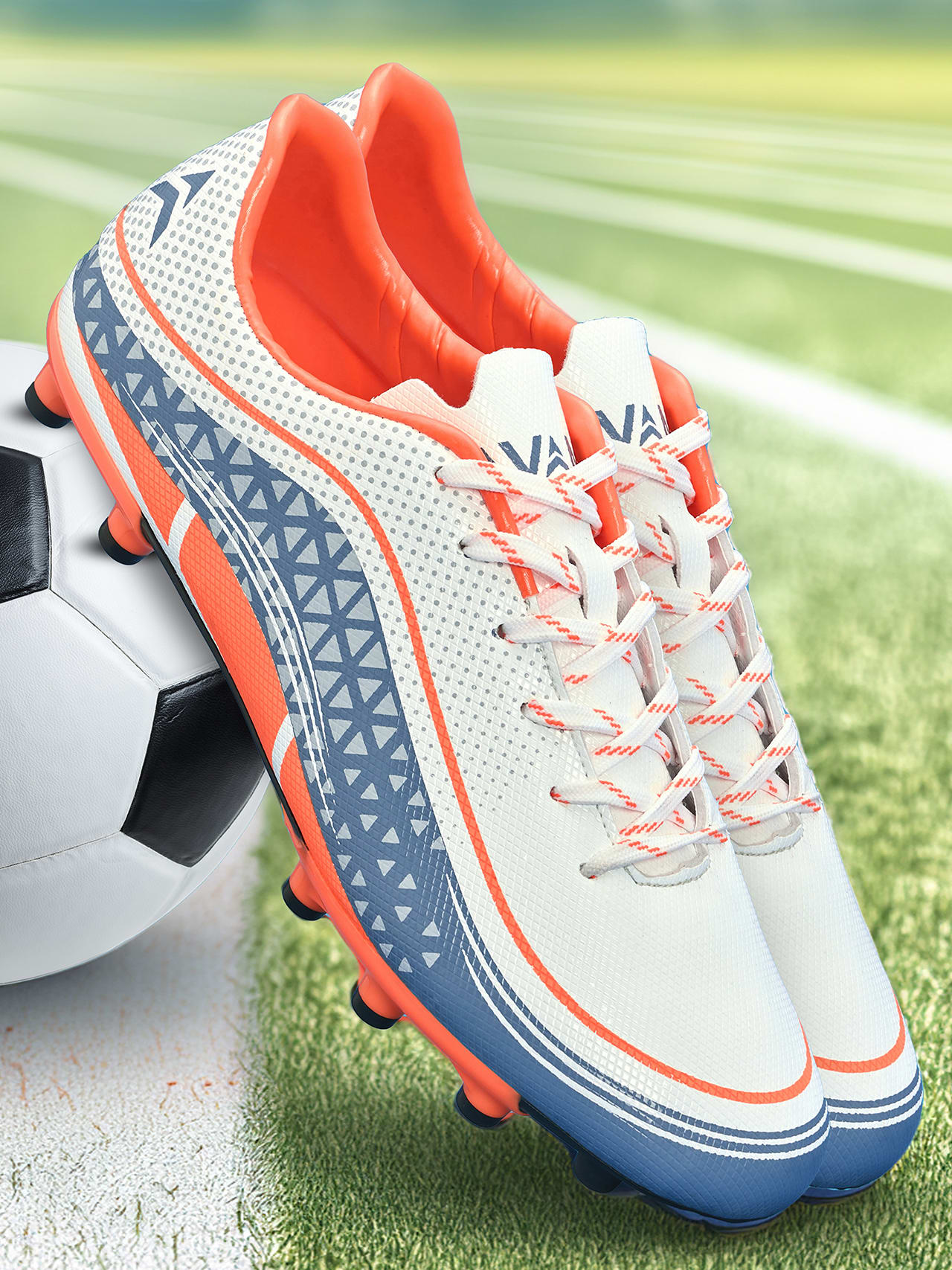 Avant Men's CruiseX Football Shoes - White/Blue