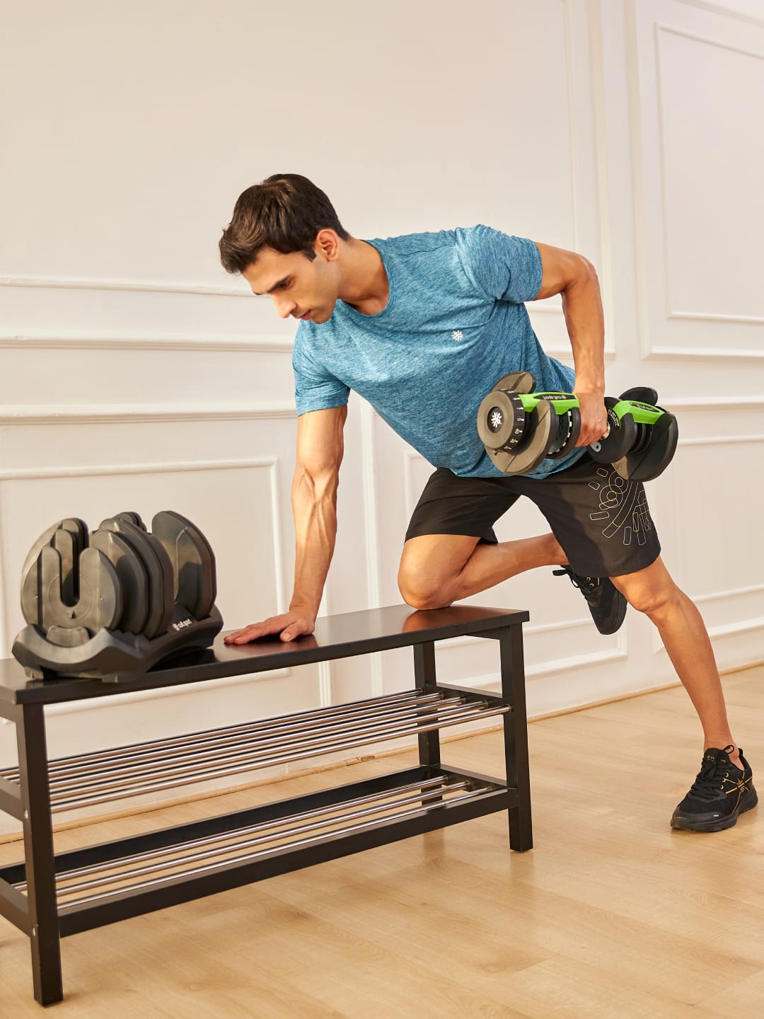 40x2 Kg Compact Adjustable Dumbbells (5 Kg to 40 Kg), Easy Weight Change: 17-in-1 (Pair of 2 - 40Kg adjustable Dumbbells) (6 Months extended Warranty only on Cultsport.com)