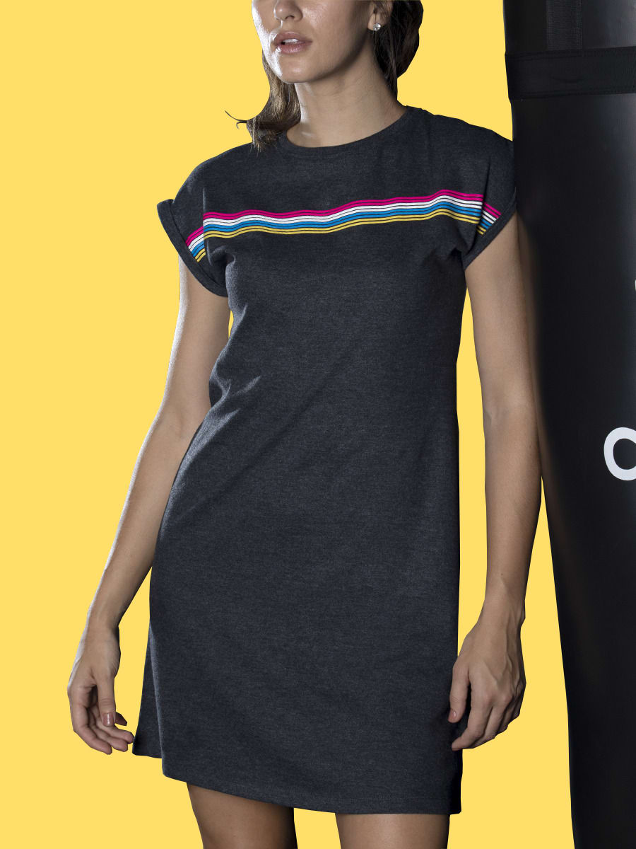 Women Go-beyond Athletic Charcoal Dress