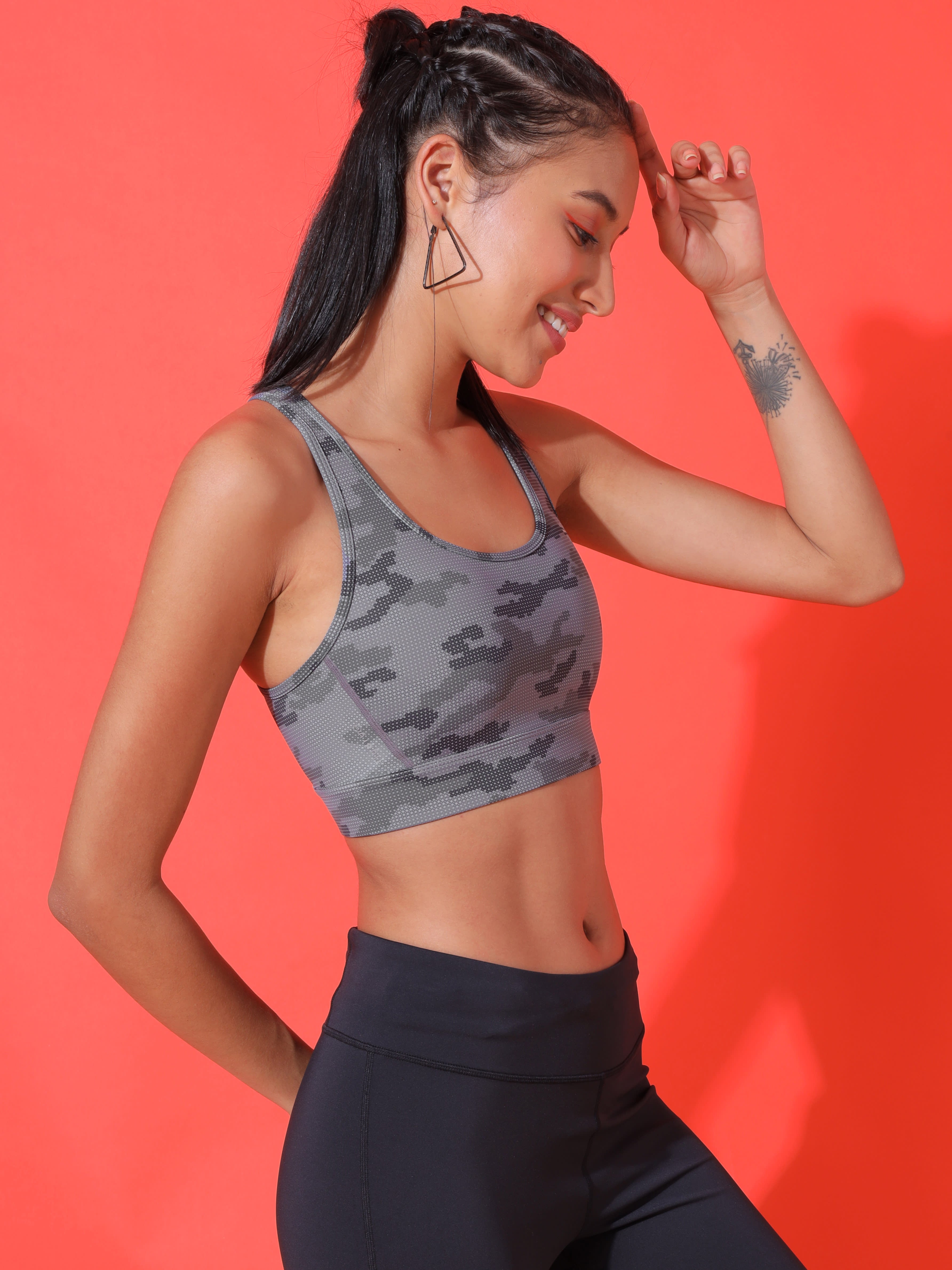 Camo Print Sports Bra