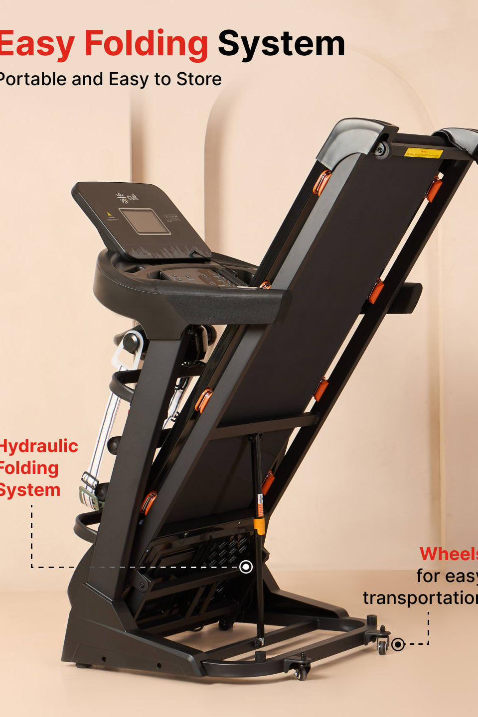 Cultrun M5 Multimode 5HP Peak Treadmill | 15-level Auto-Incline | Max Weight-130kg | Max Speed-18kmph (with 6 Months Extended Warranty)