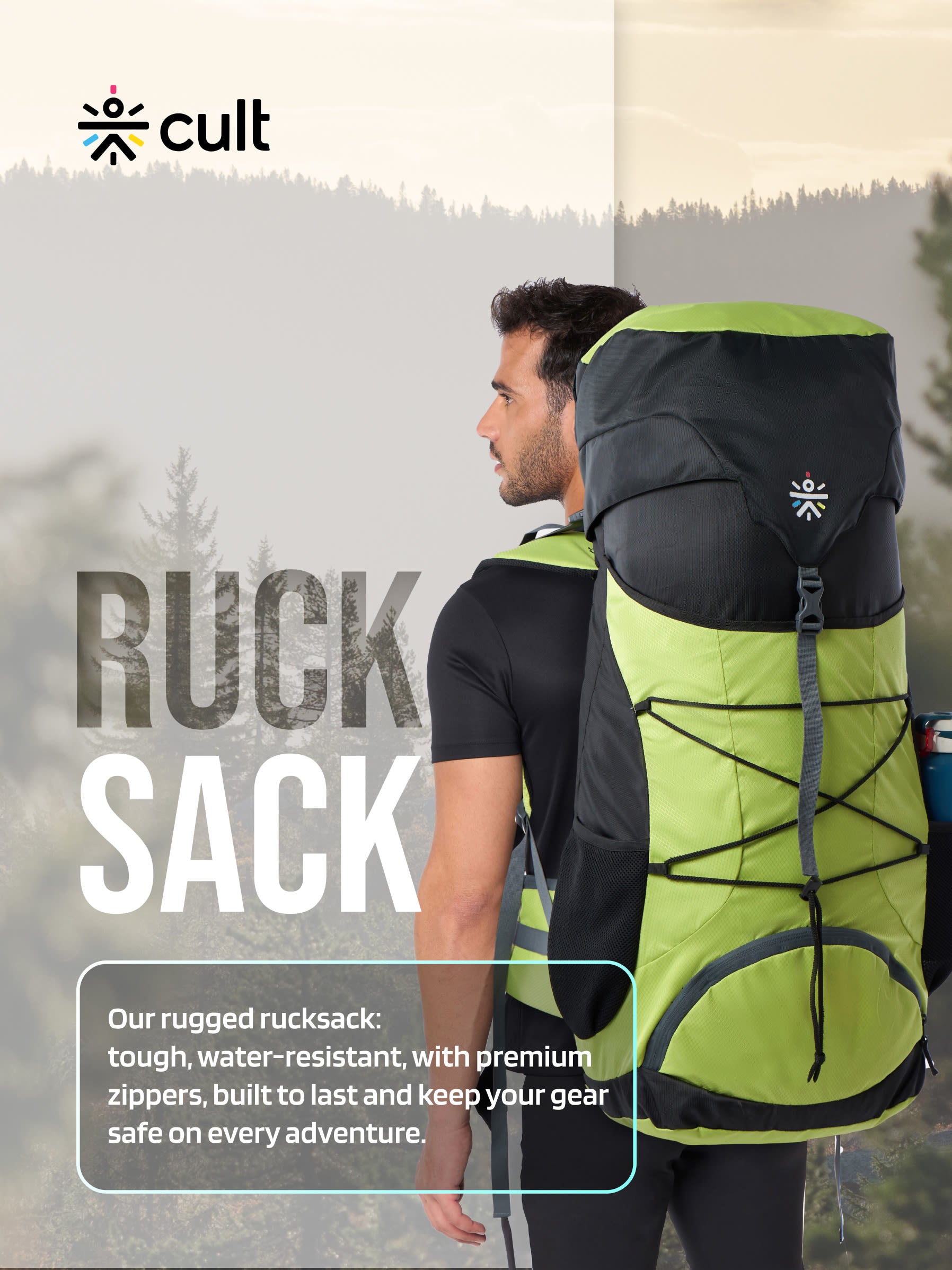 Travel Rucksack 60 L Green
