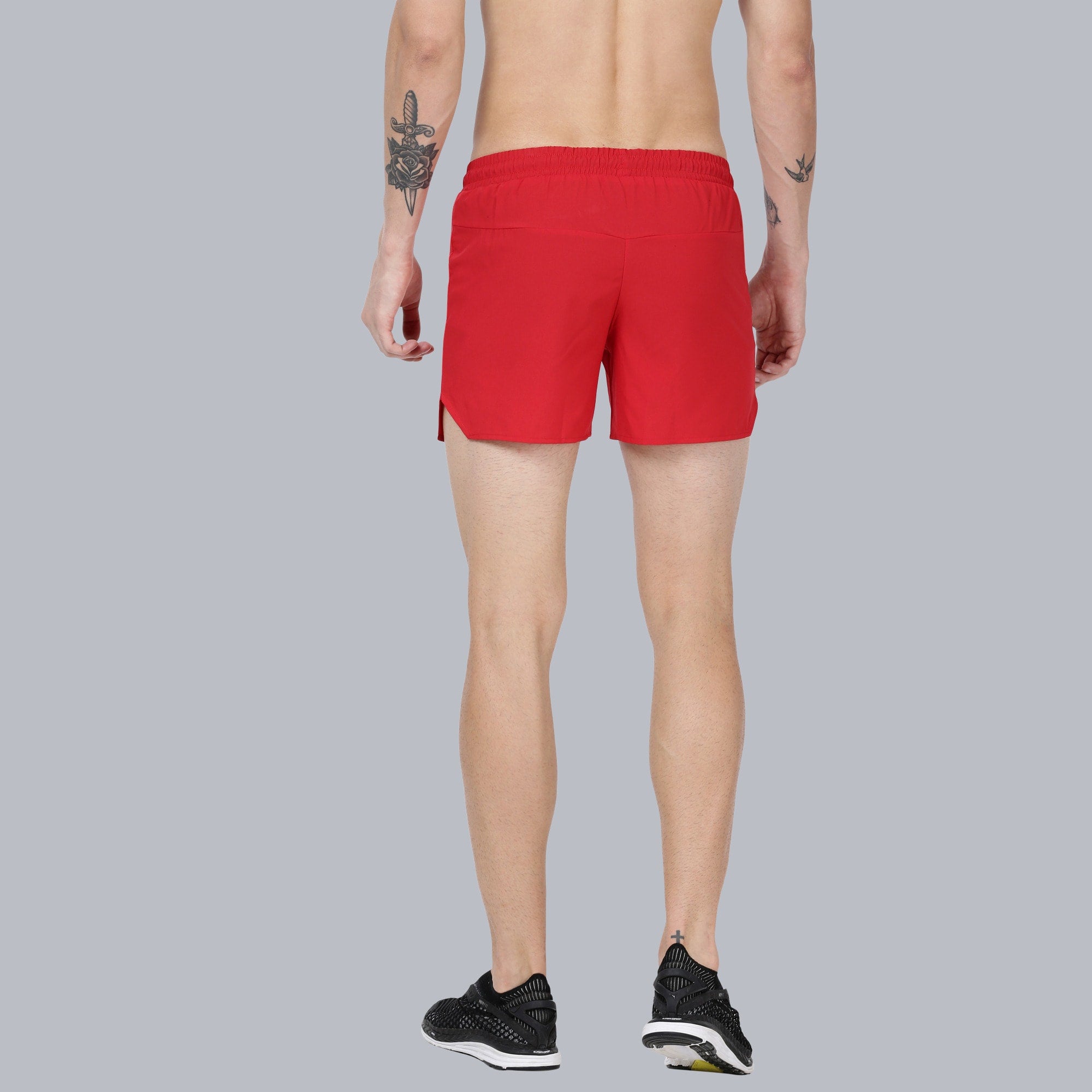 Vitals Bolt Red Running Shorts