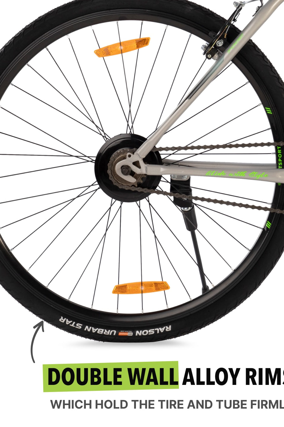 Sonic700CGrey Steel Single Speed 700CCity Bike