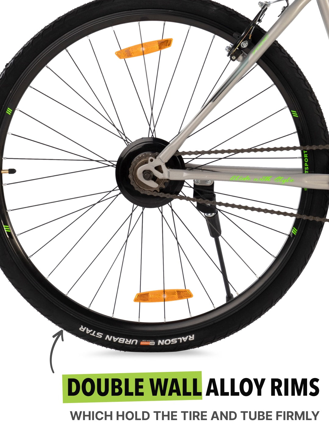 Sonic700CGrey Steel Single Speed 700CCity Bike