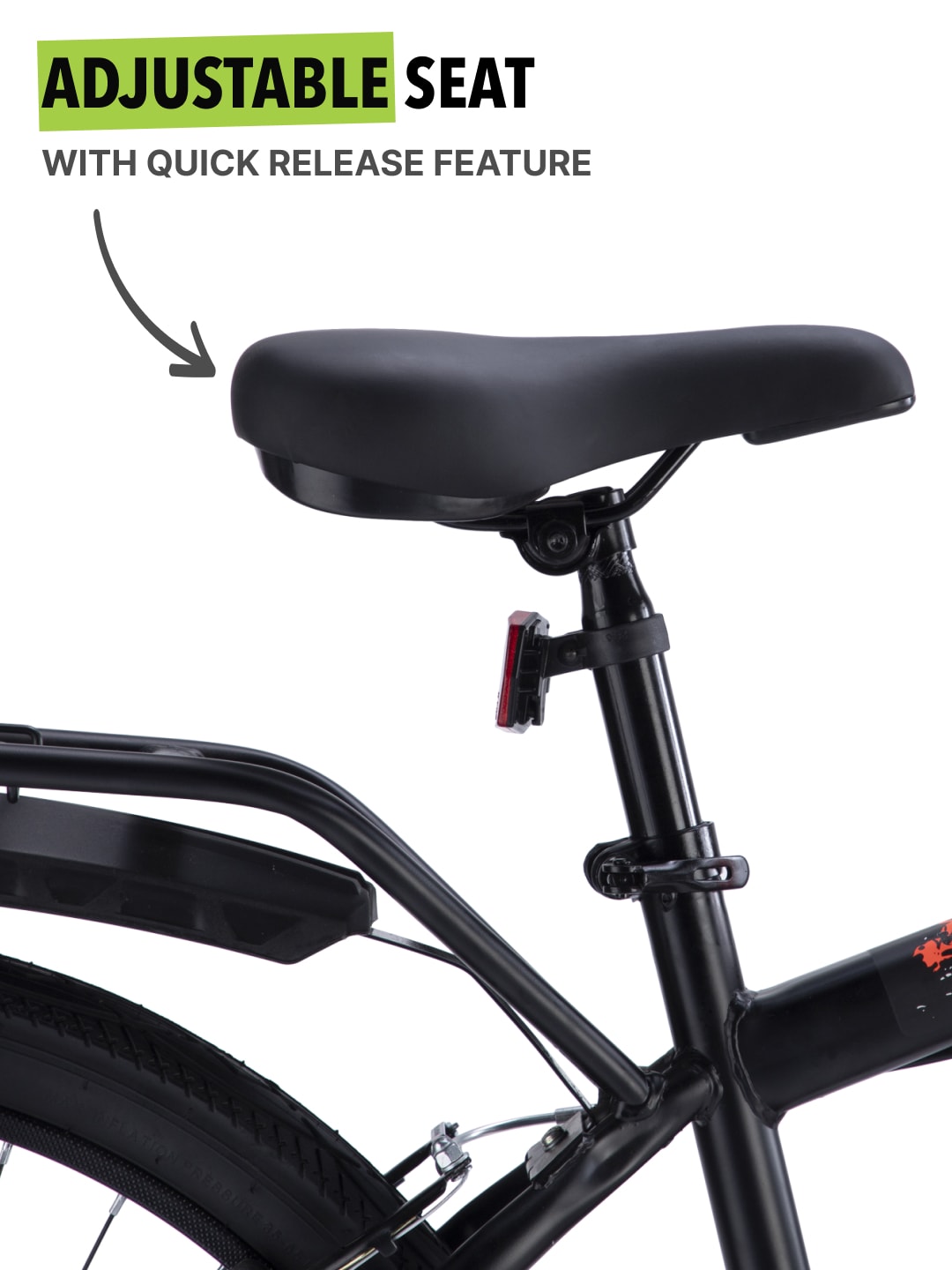 ROKKIBC26Black Steel Single Speed 26 inch Mountain Cycle, with Single Wall Rim and Rigid Fork