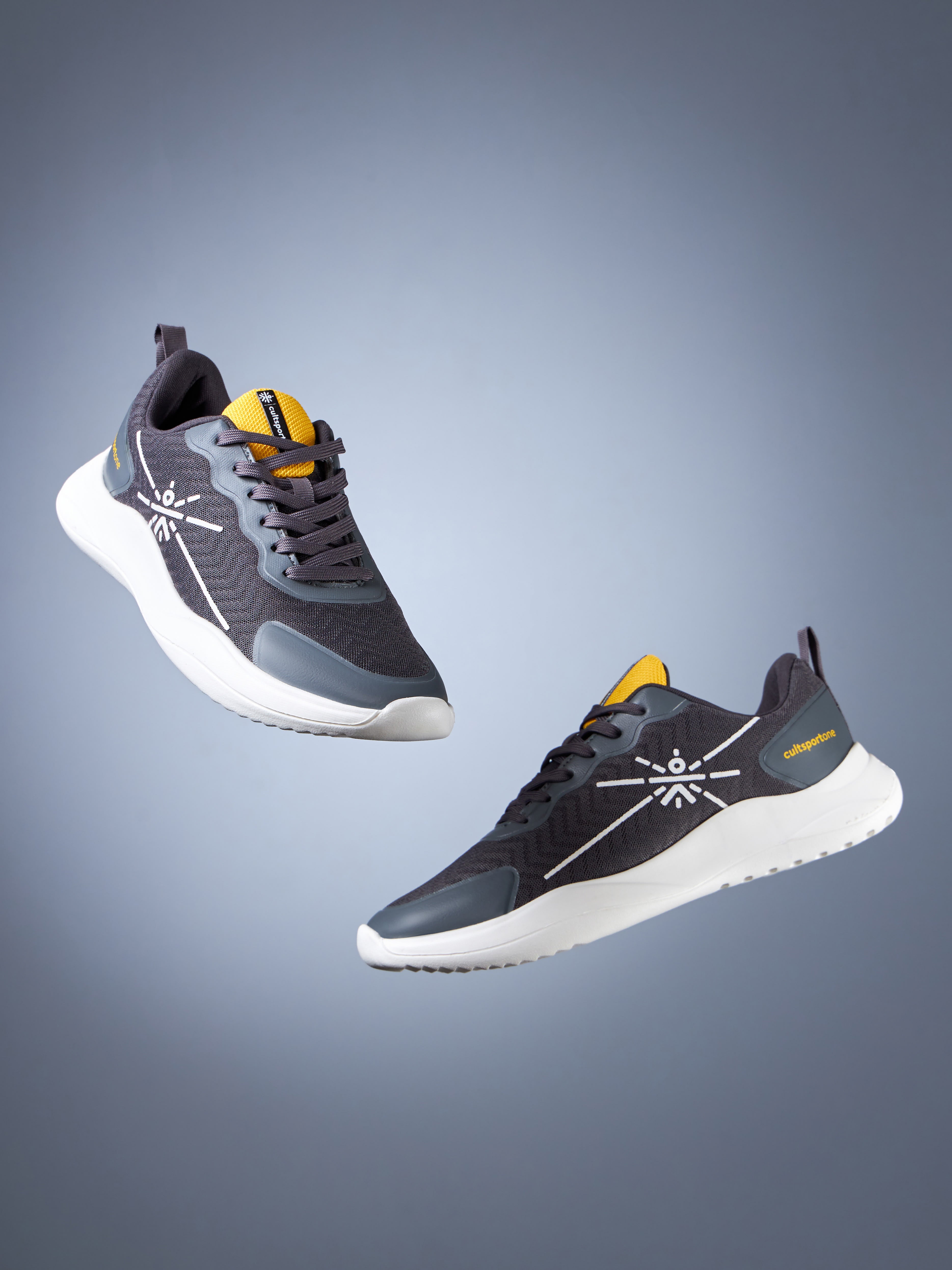cult Lope Men Running Shoes - Grey/Yellow