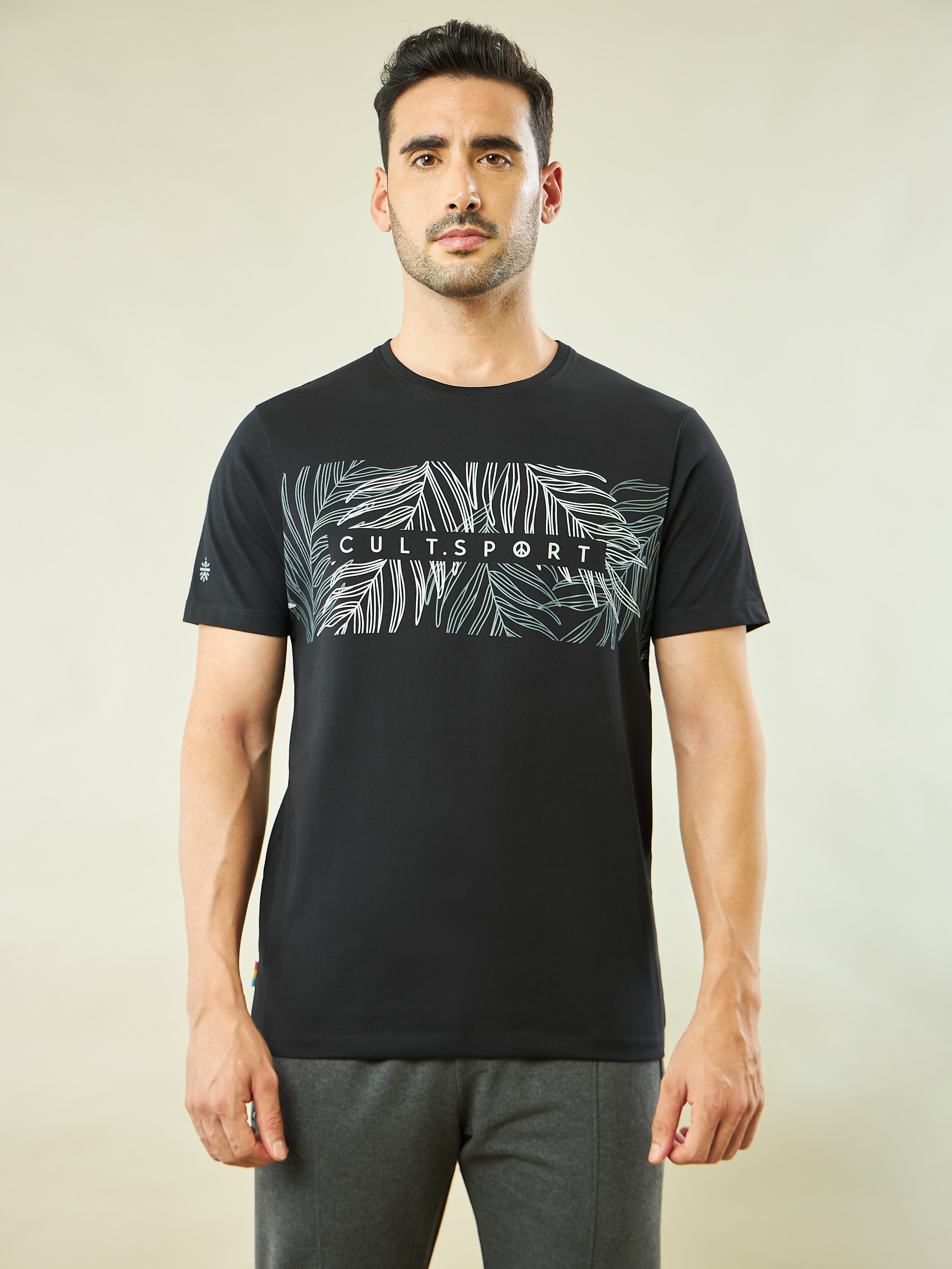 Graphic Print Yoga T-shirt