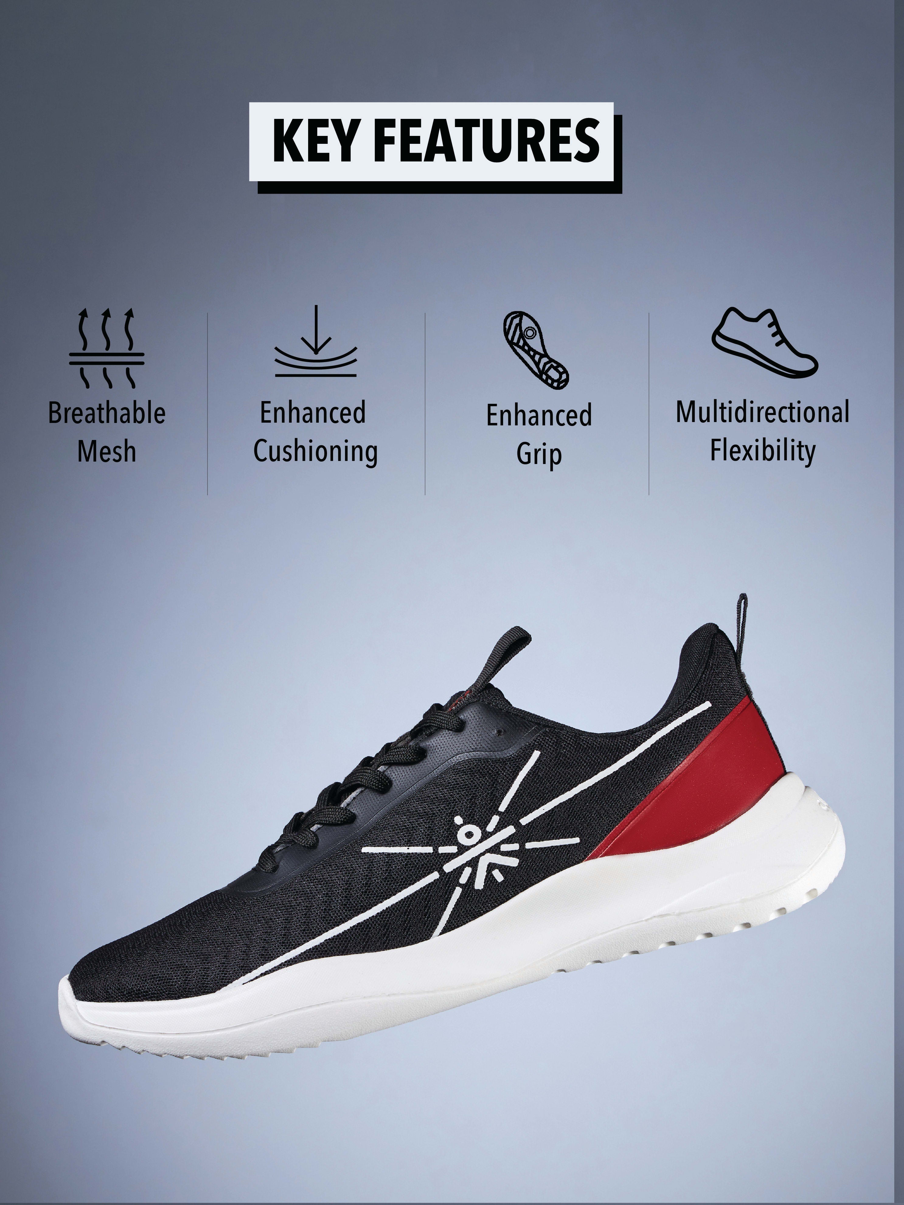 cult Racer Men Running Shoes - Black/Red