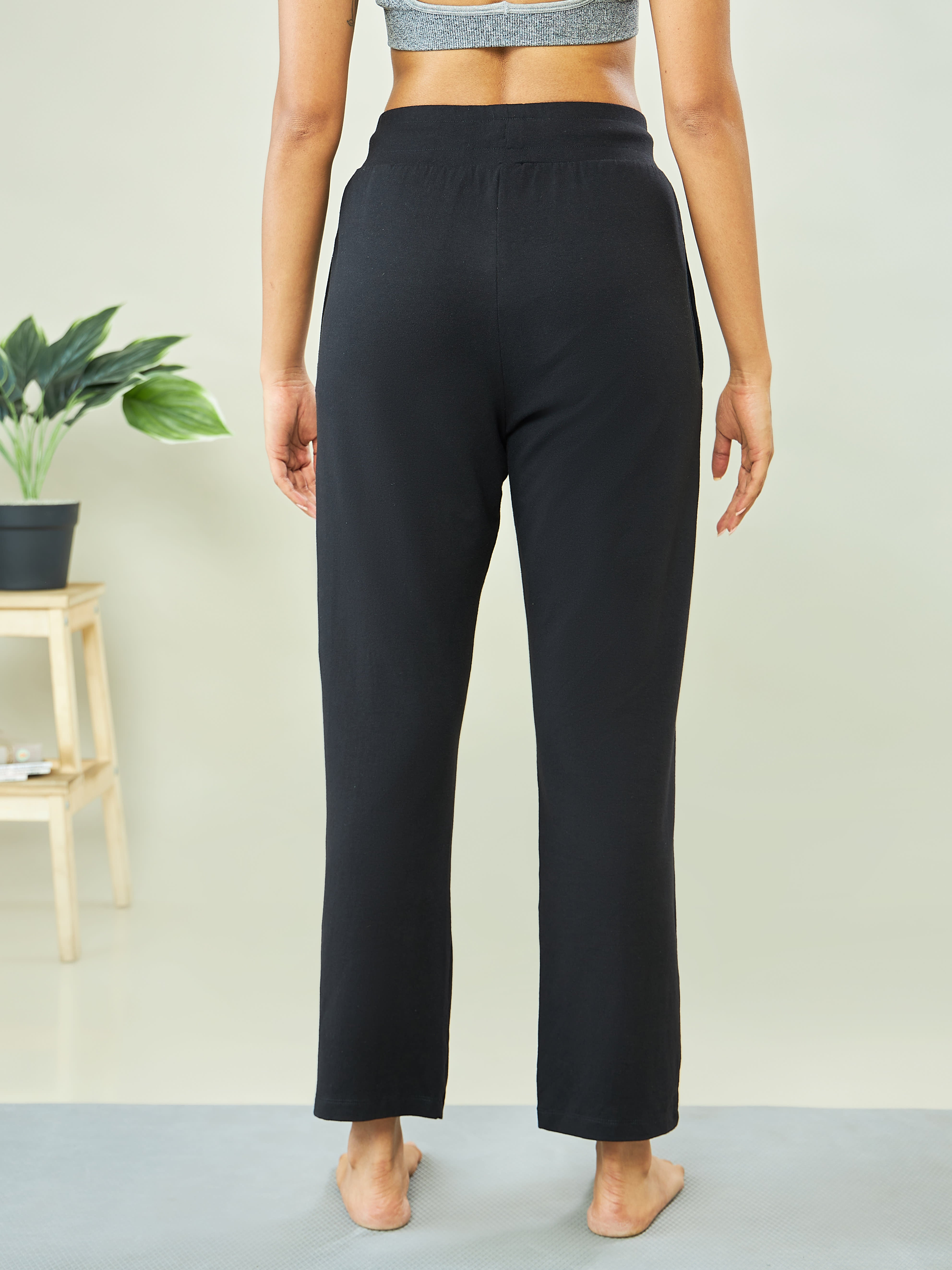 Solid Regular Track Pants with Pockets