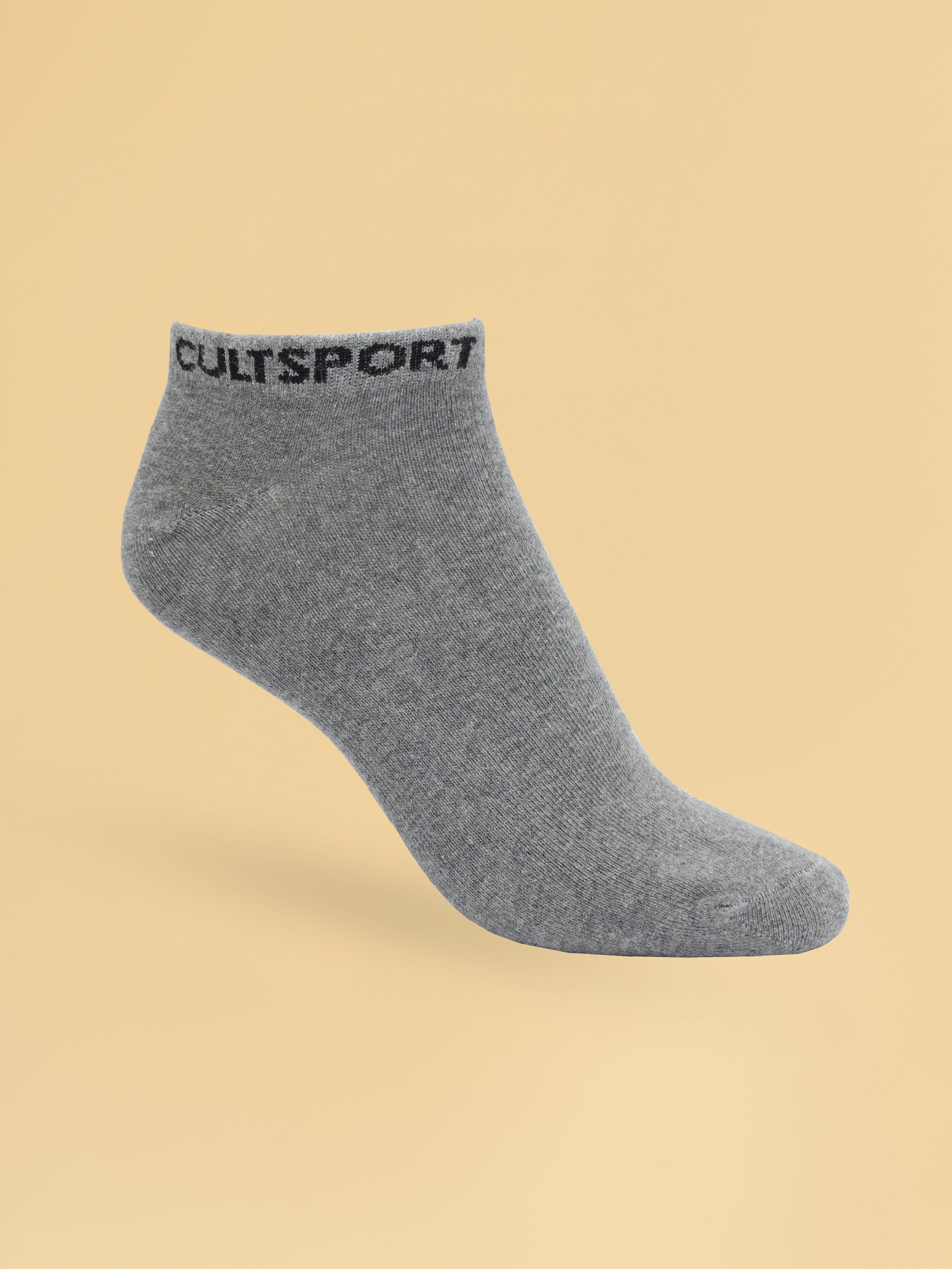 Casual Low Ankle Length Cotton Pack of 3 Black,White & Grey Men's Socks