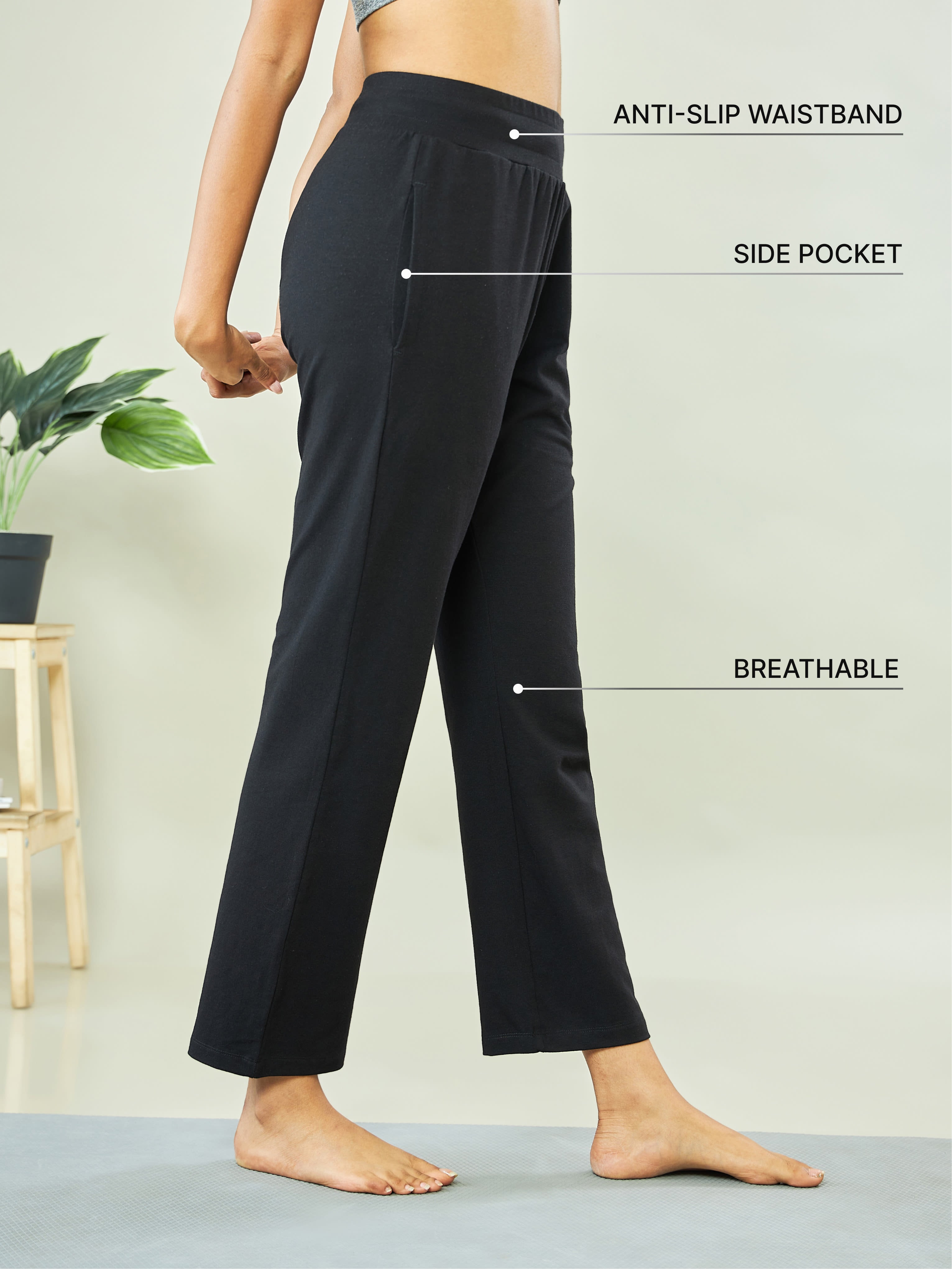 Solid Regular Track Pants with Pockets