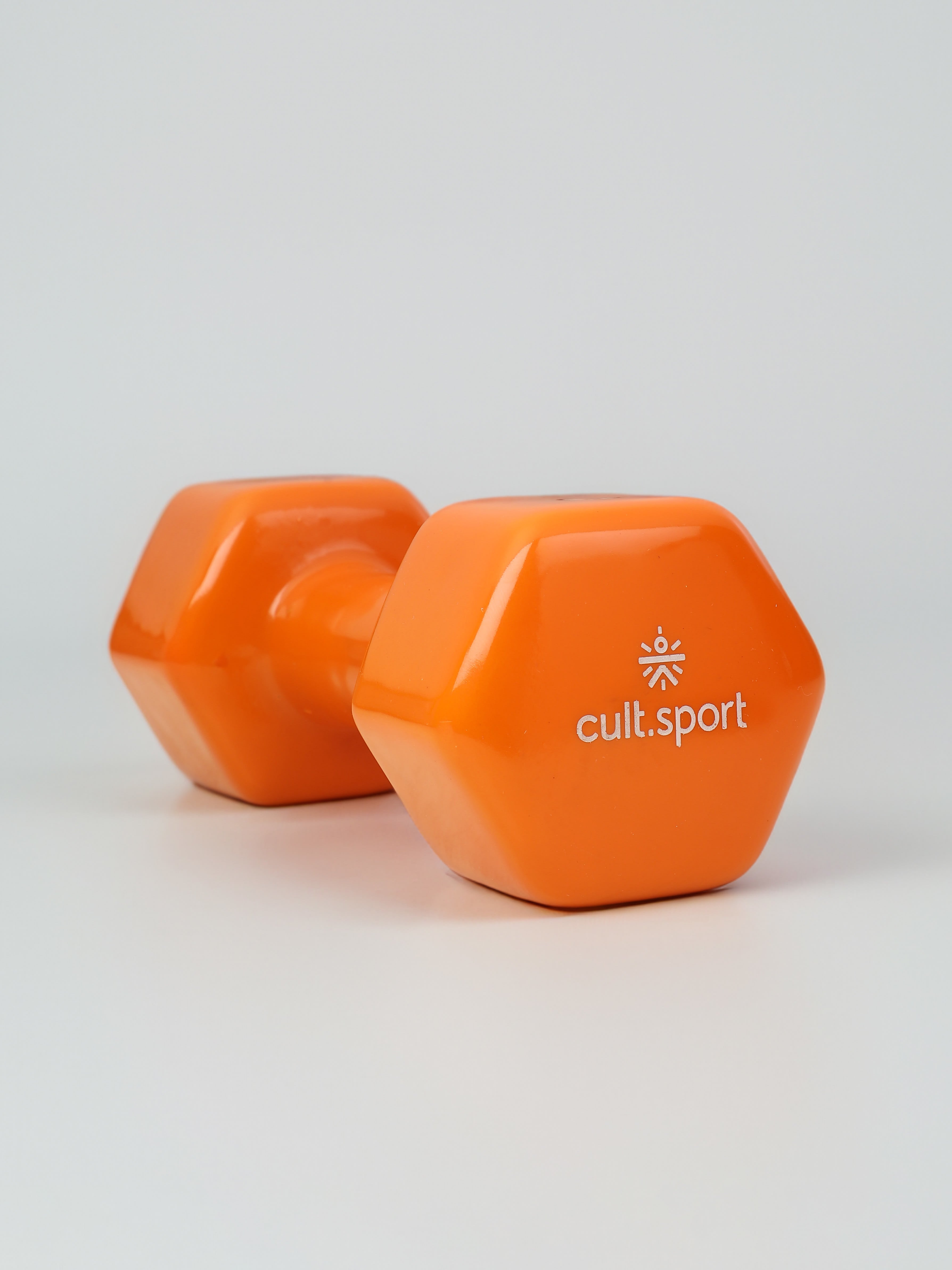 Banes 4KGx2 Vinyl Dumbbells For Home & Gym Exercises, Set of 2, (Orange)