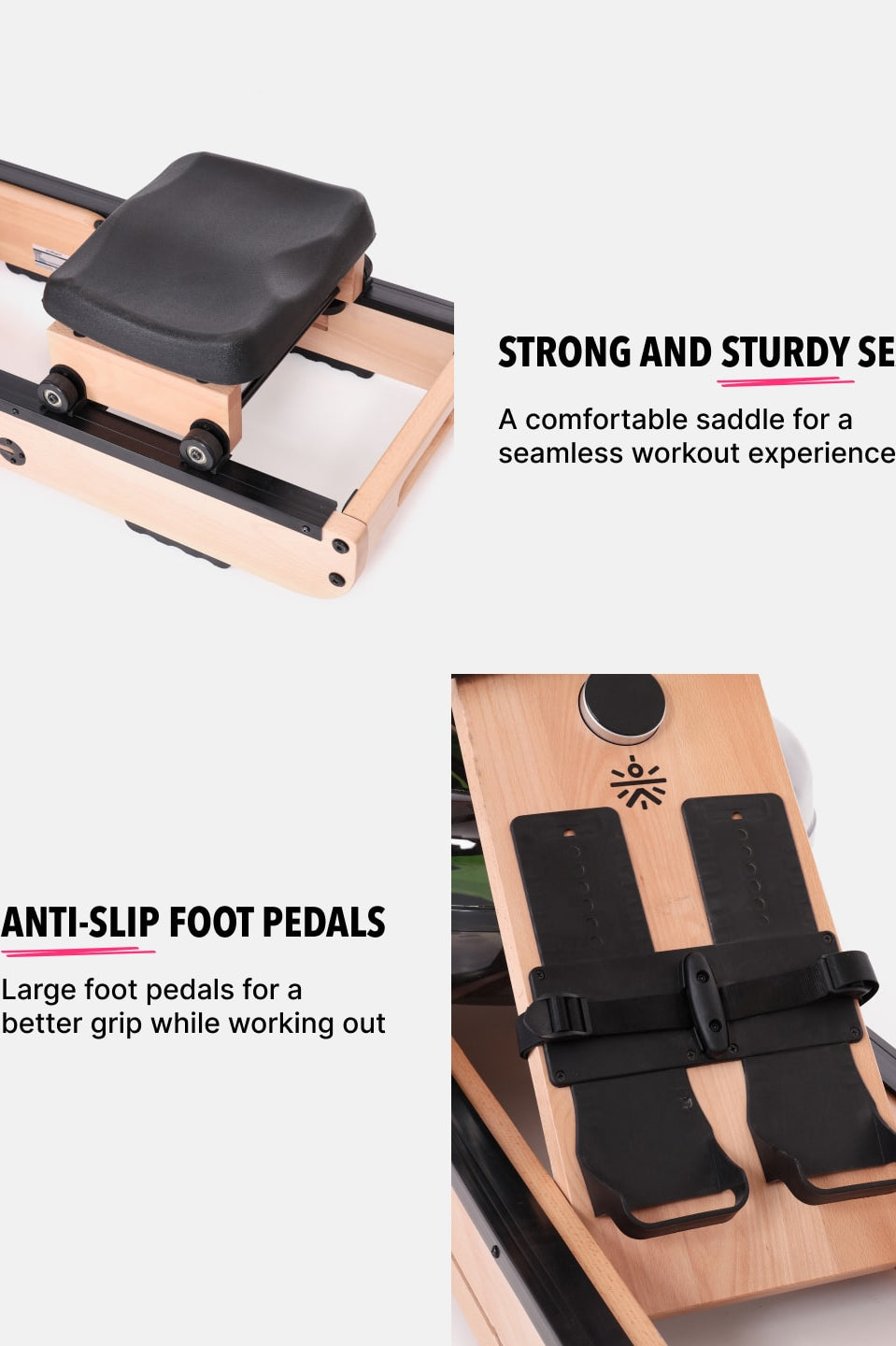 Foldable Water Rower | 16 Level Water Resistance | Max Weight-150kg (6 Months extended Warranty only on Cultsport.com)