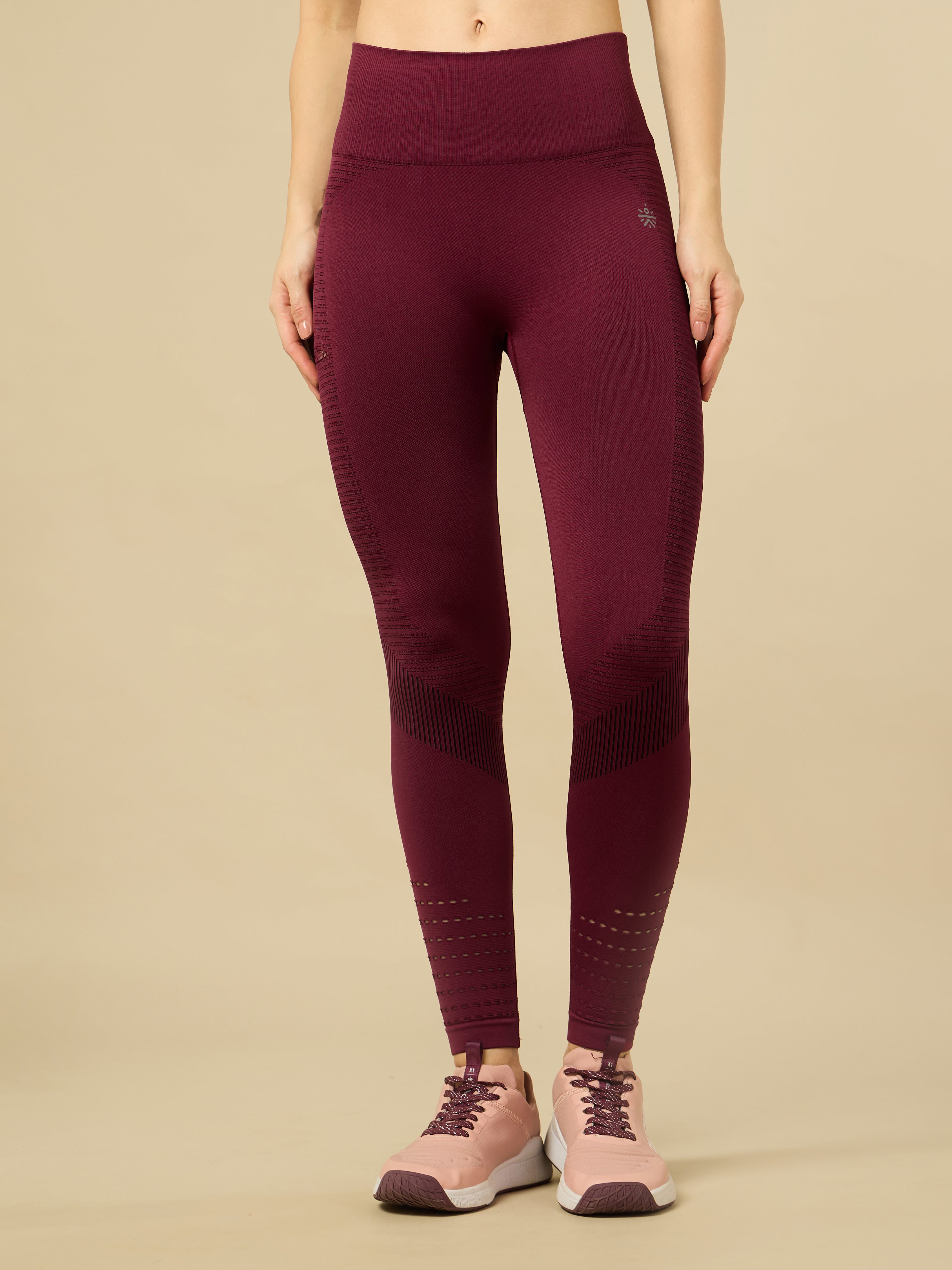 Red Seamless Sports Tights