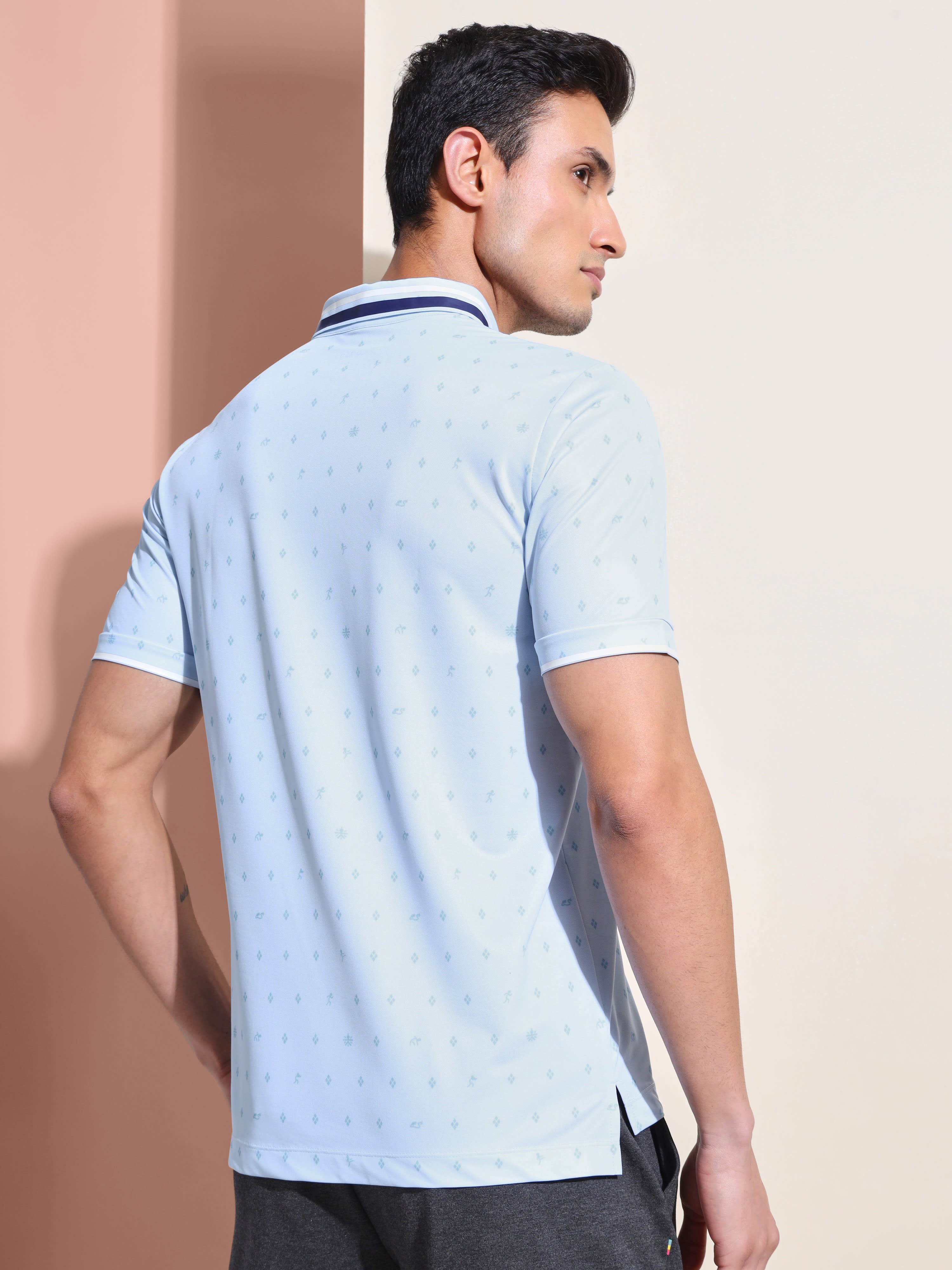 Minimal Print Comfort Polo T-shirt