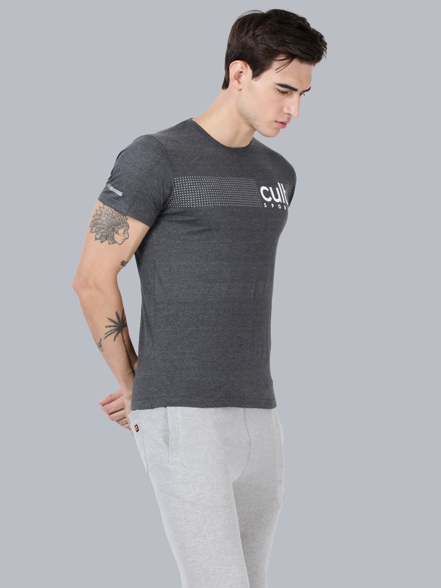Signature Grey Casual T-shirt