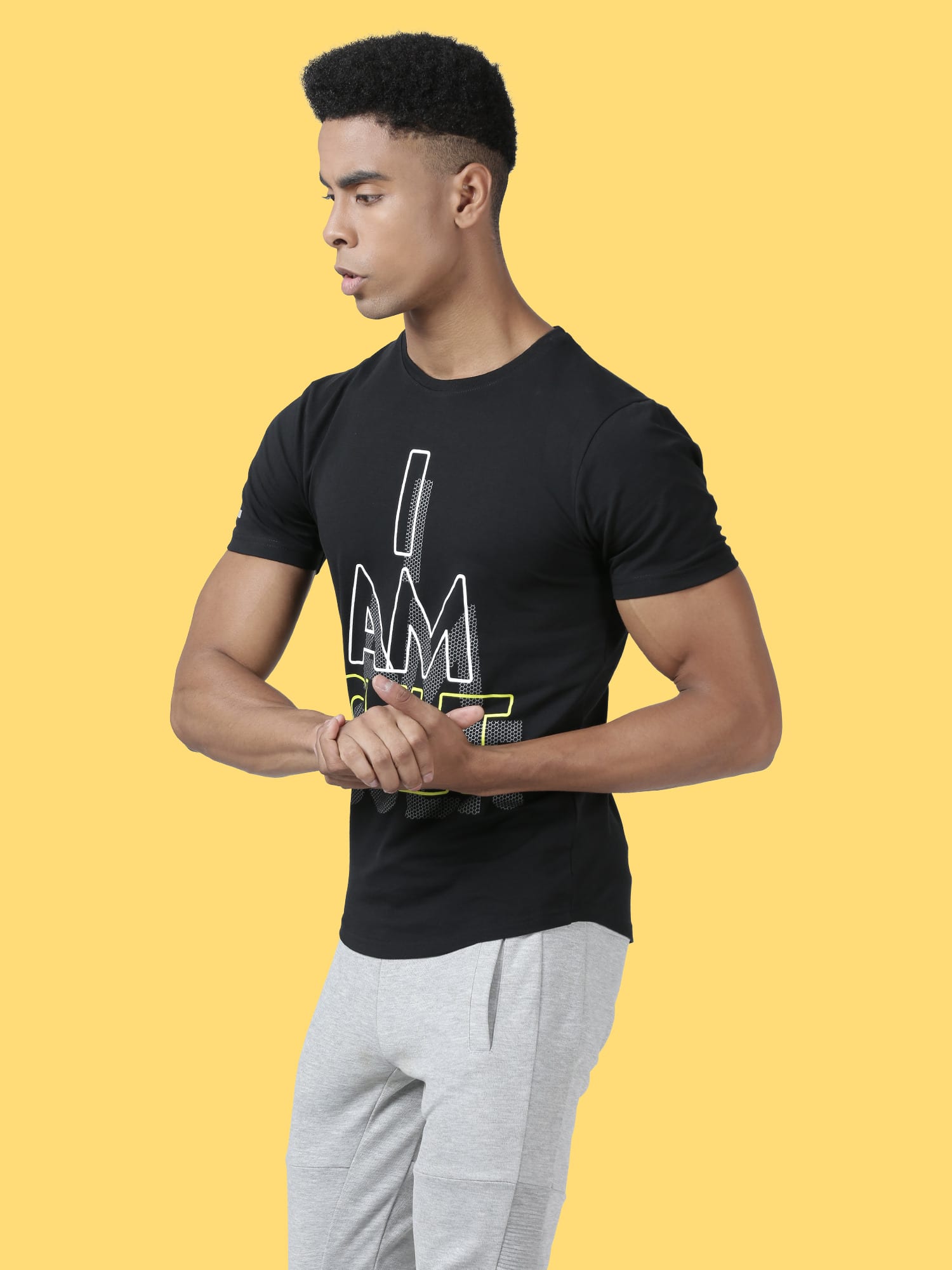 Signature I Am Cult Black Cotton Tee