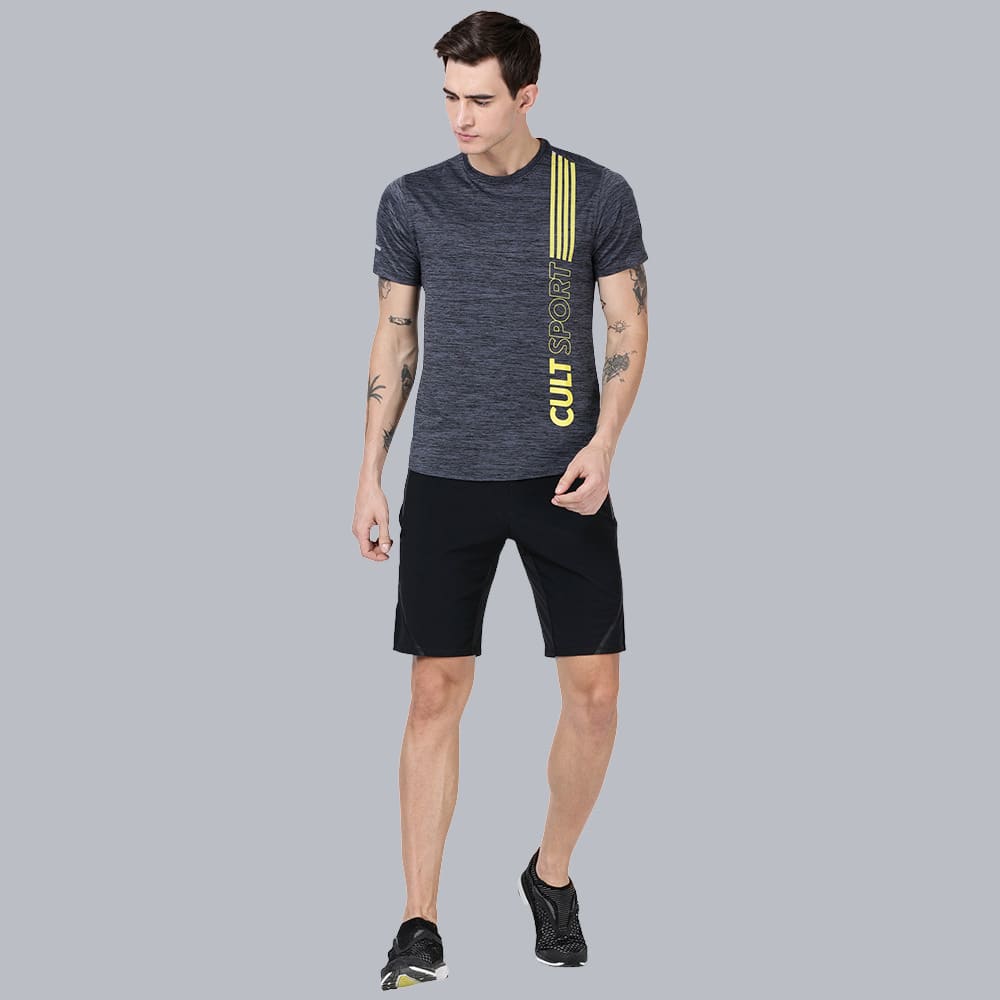 Signature Stripe Grey Running Tee