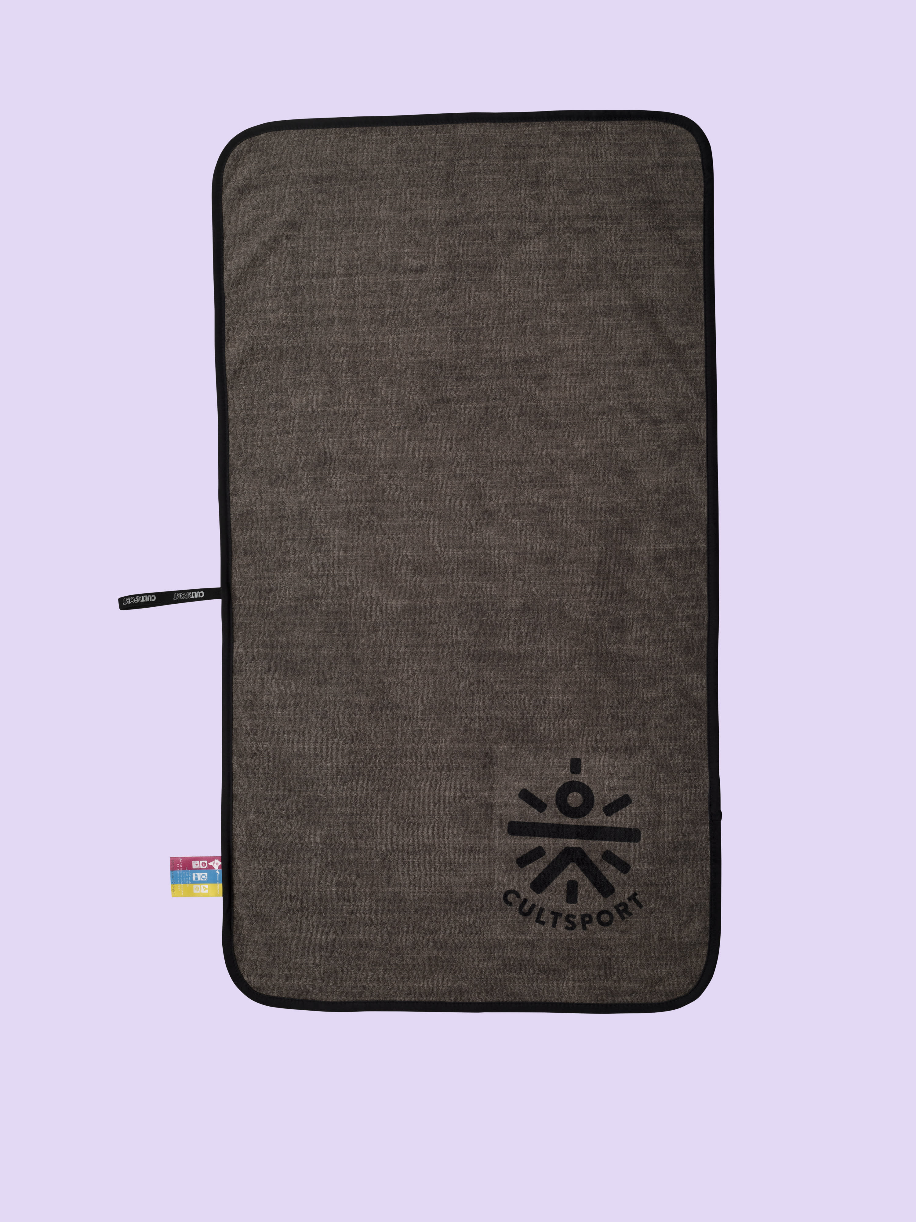 Castal Rock Grey Microfibre Black Gym Towel