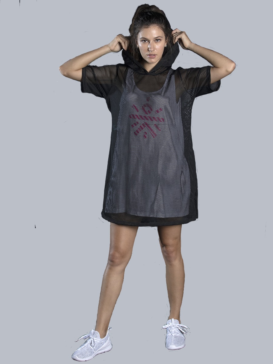 Women Go-beyond White Mesh Dress