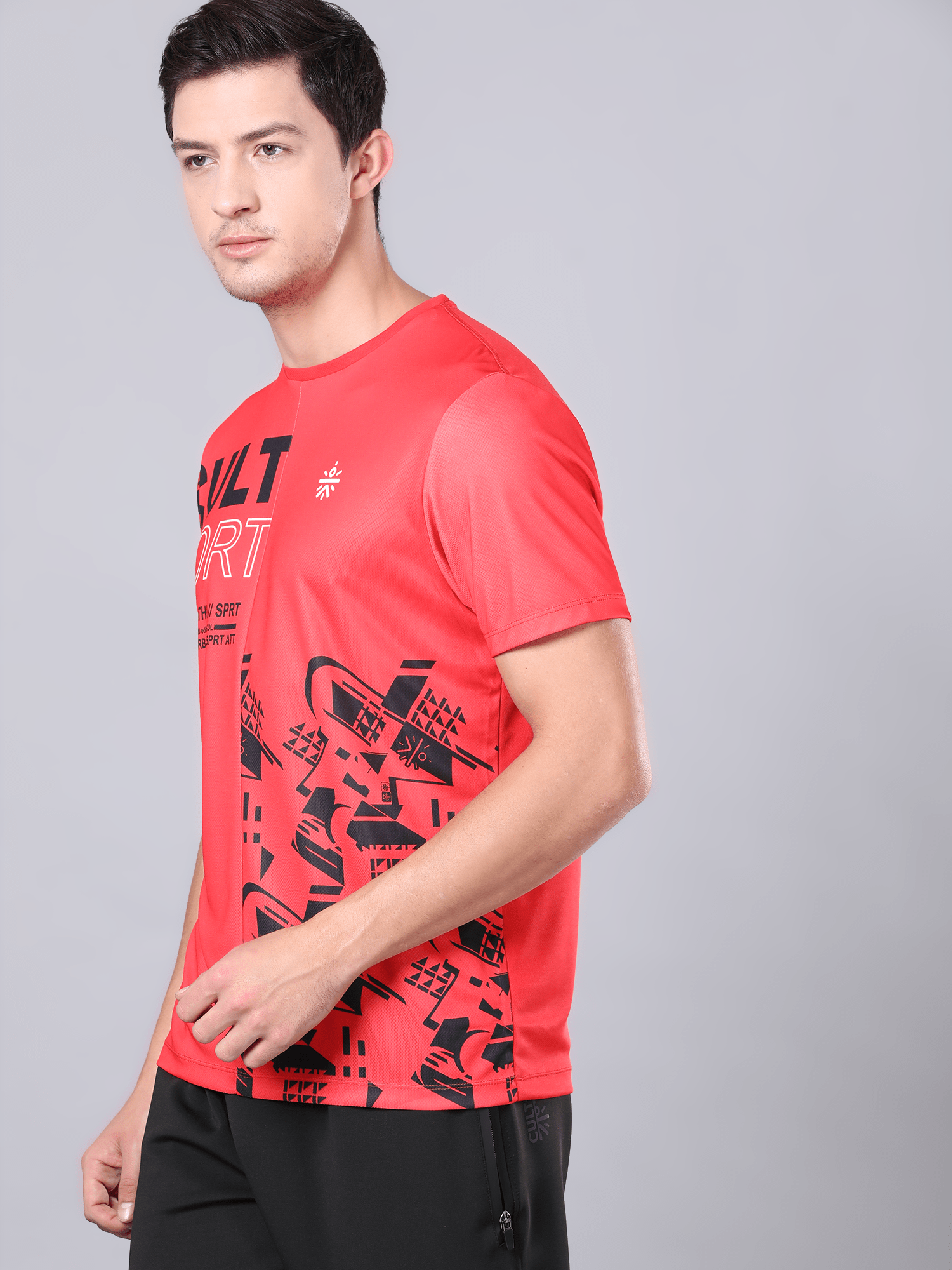 Dugout Houndstooth Red Workout Tee