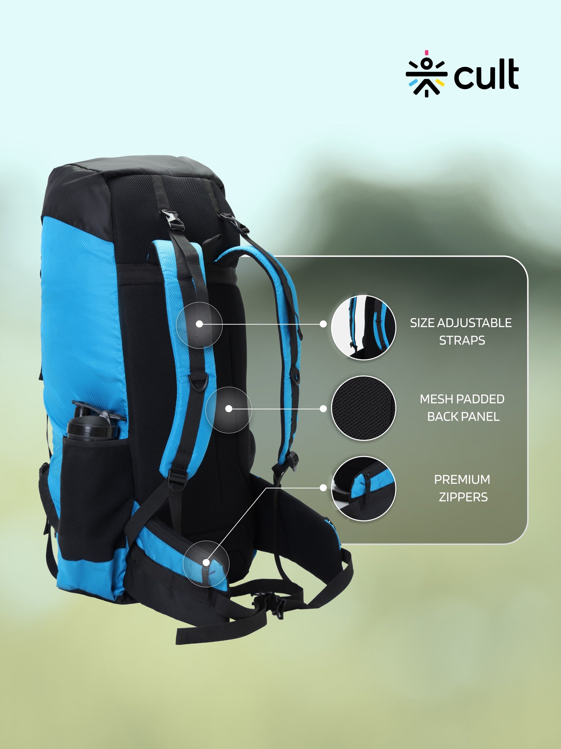 Travel Rucksack 80 L Blue