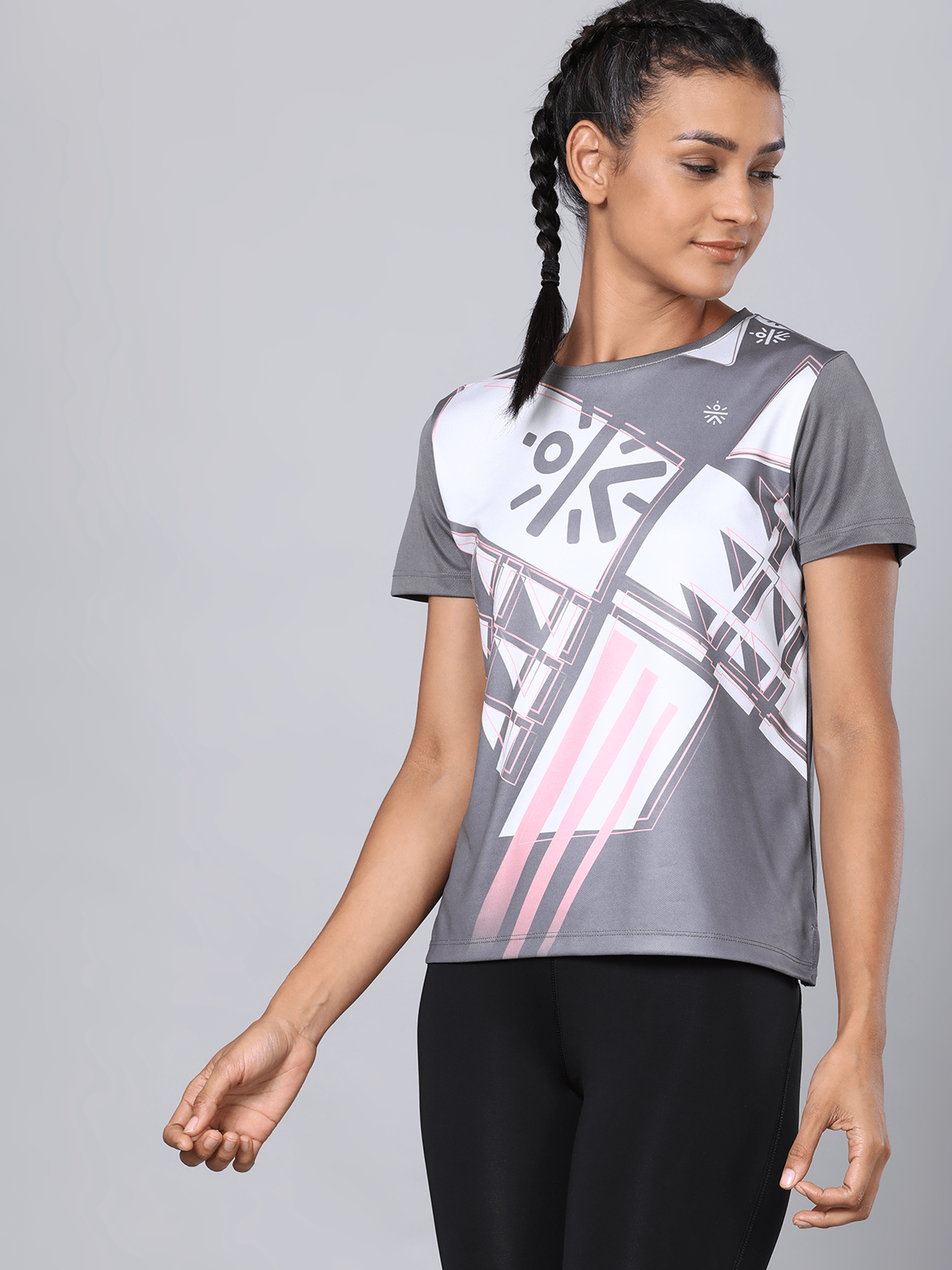 Code Graph Grey Workout Tee