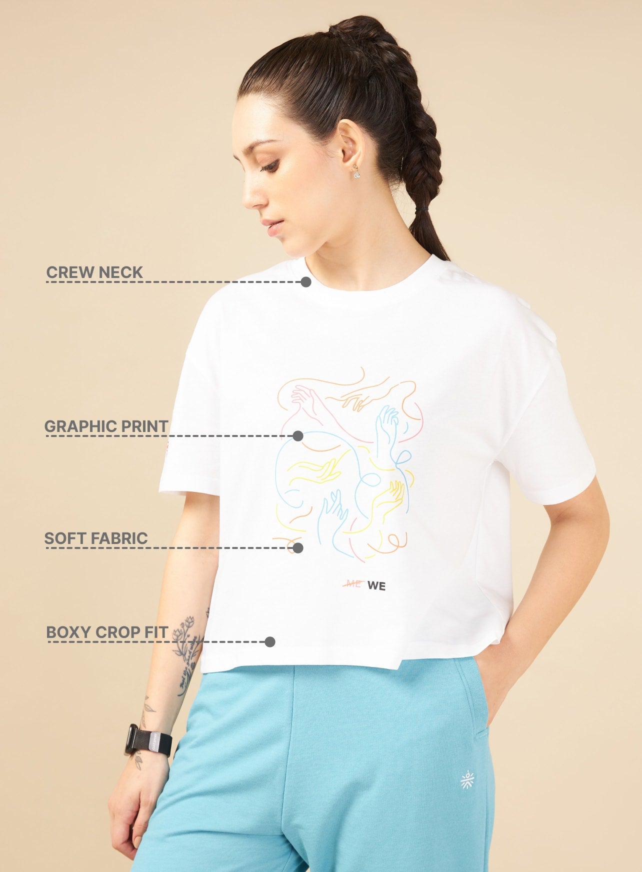 Women White Cult community T-shirt