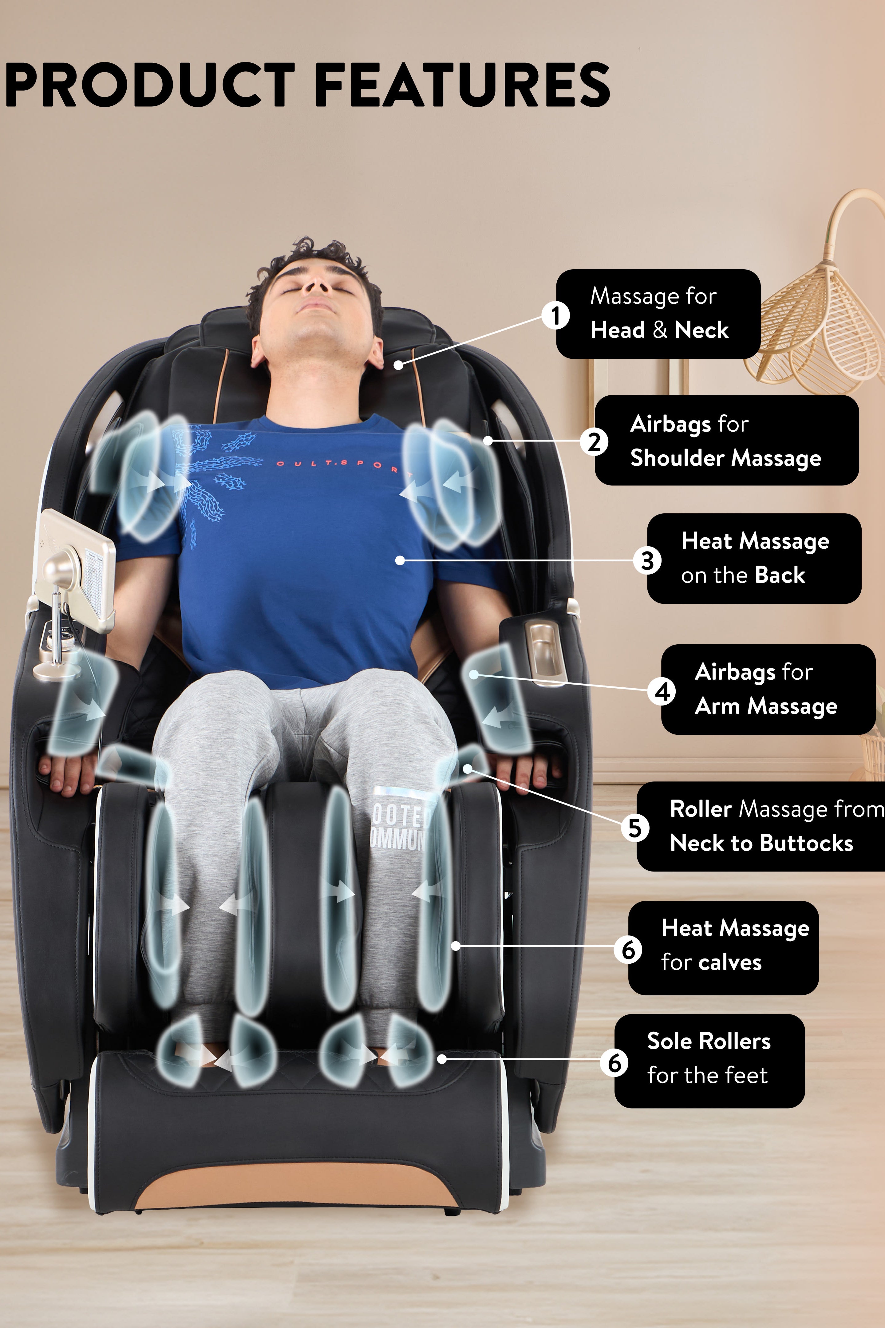 Cult Apex Massage Chair with Zero Gravity, SL Track 2D Massage Technique and Bluetooth AI voice Function For Full Body Massage At Home