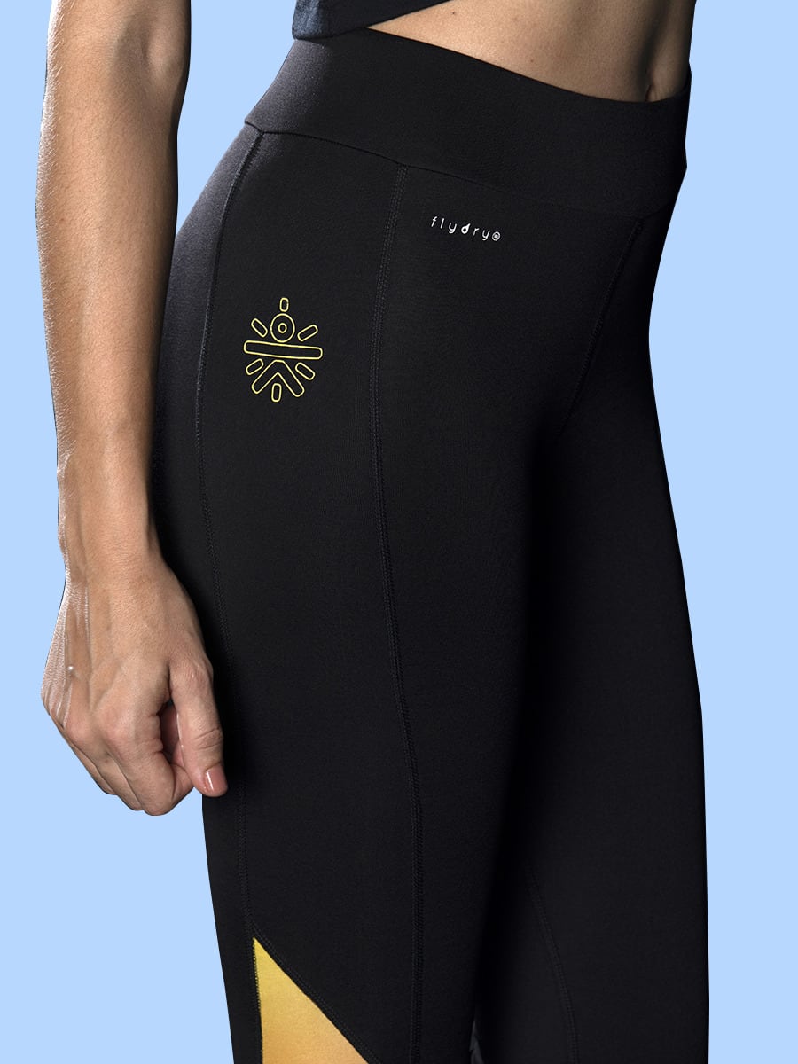 Women Signature Mid Yellow Radiant Leggings