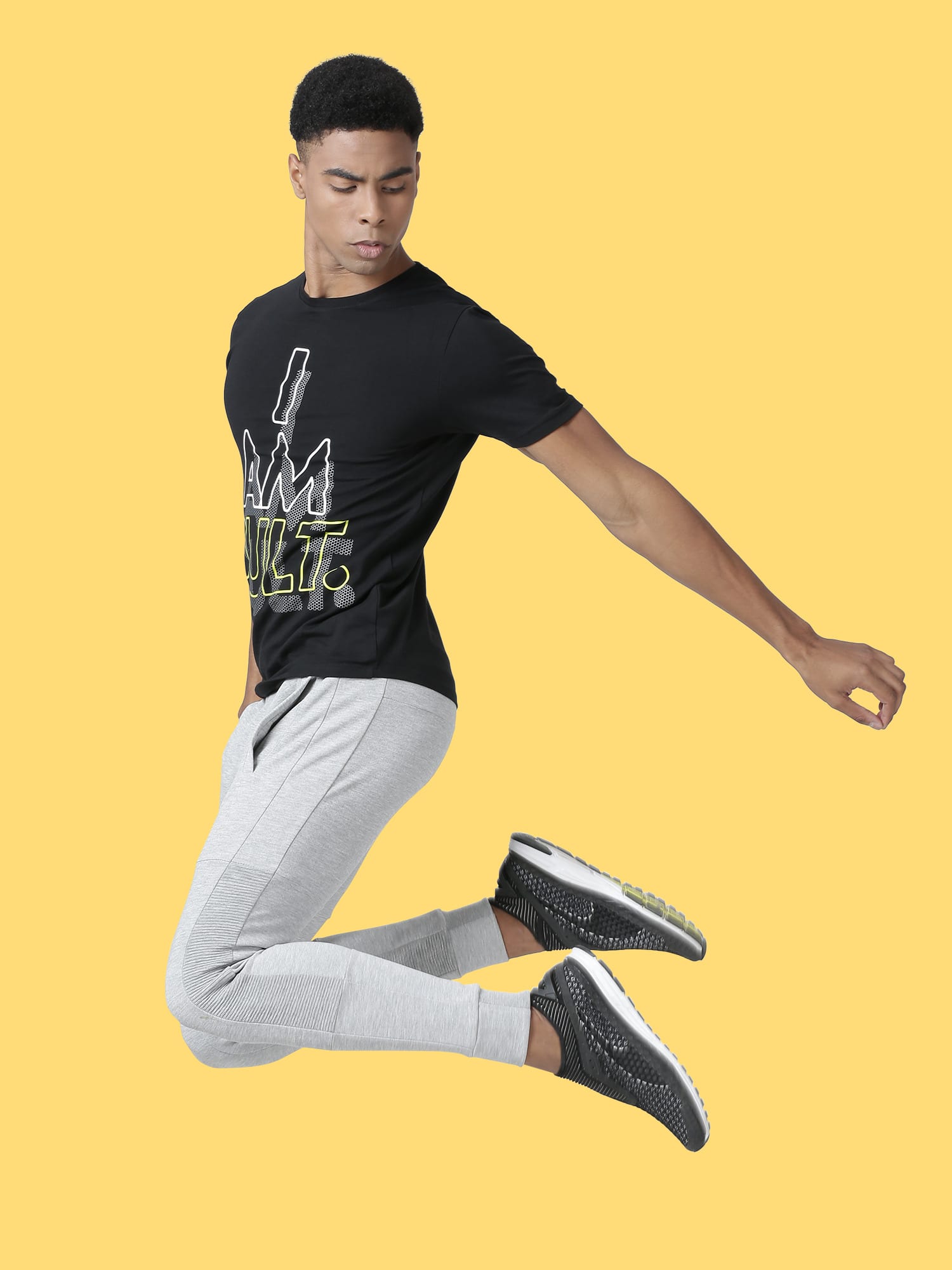 Signature I Am Cult Black Cotton Tee