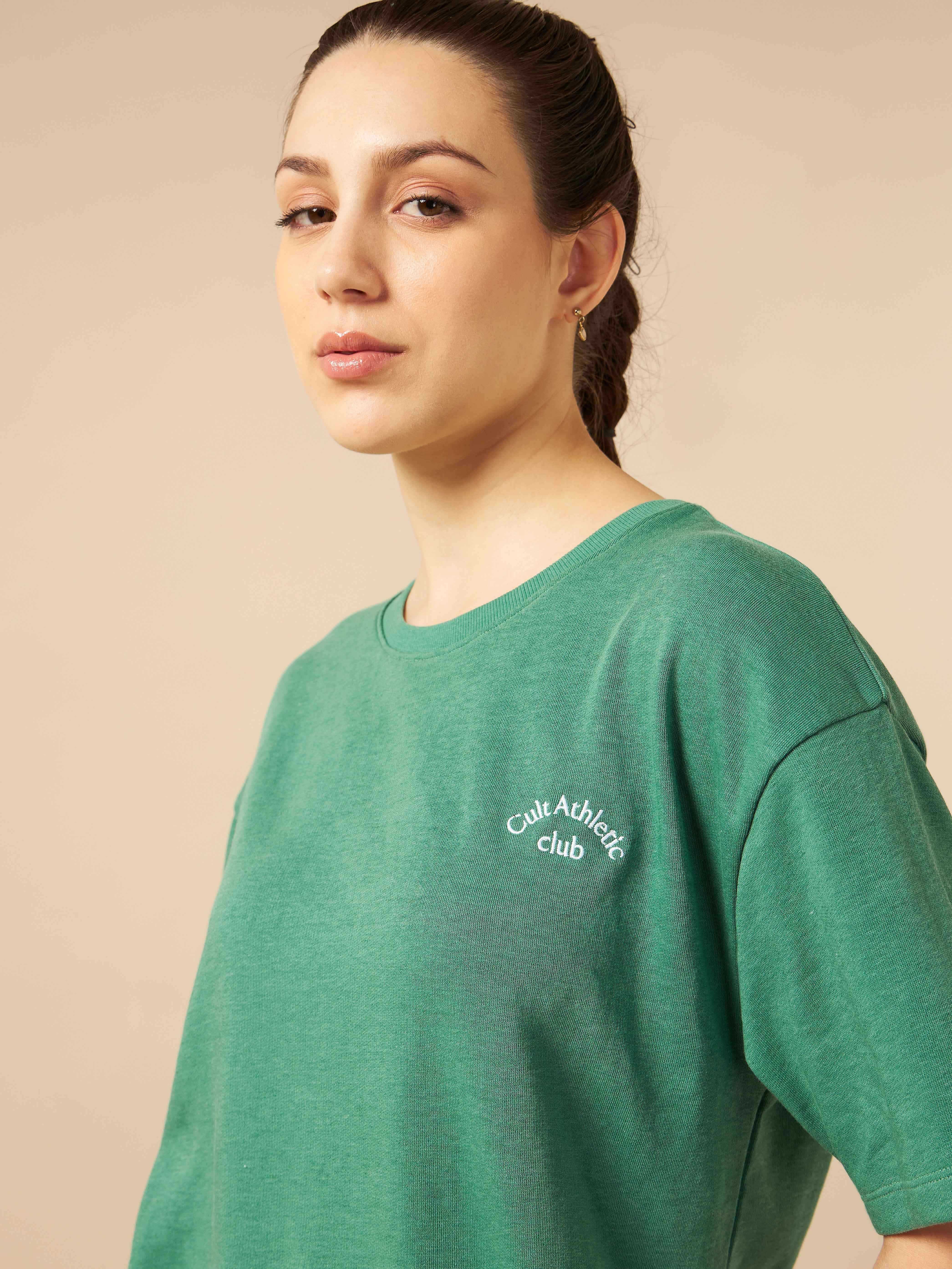 Cult Athletic Club Women Green T-shirt