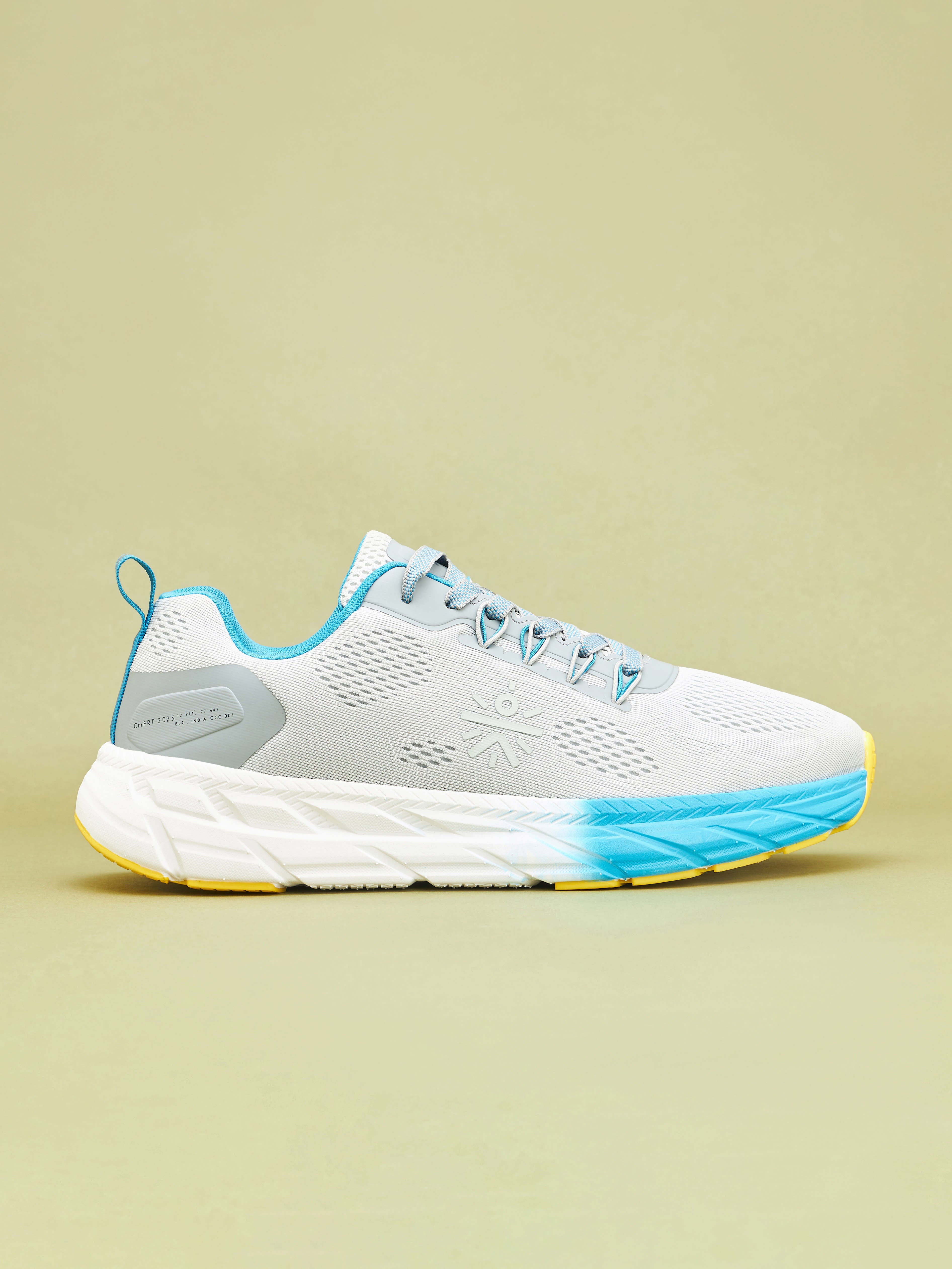 cult EZ+ Ryde Men Running Shoes - Ash Grey/Turquoise Blue