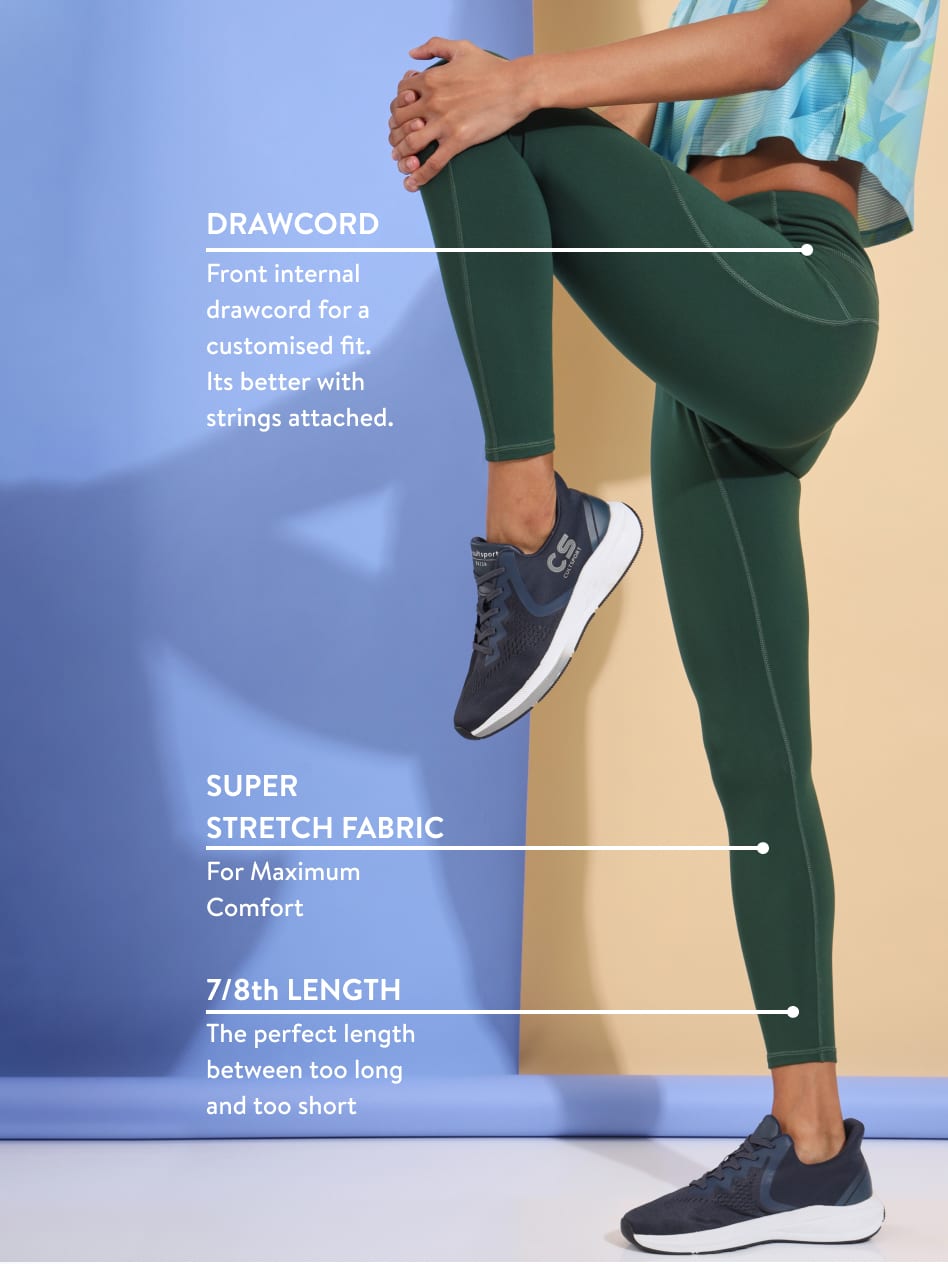 AbsoluteFit Essential Green Tights With Pockets