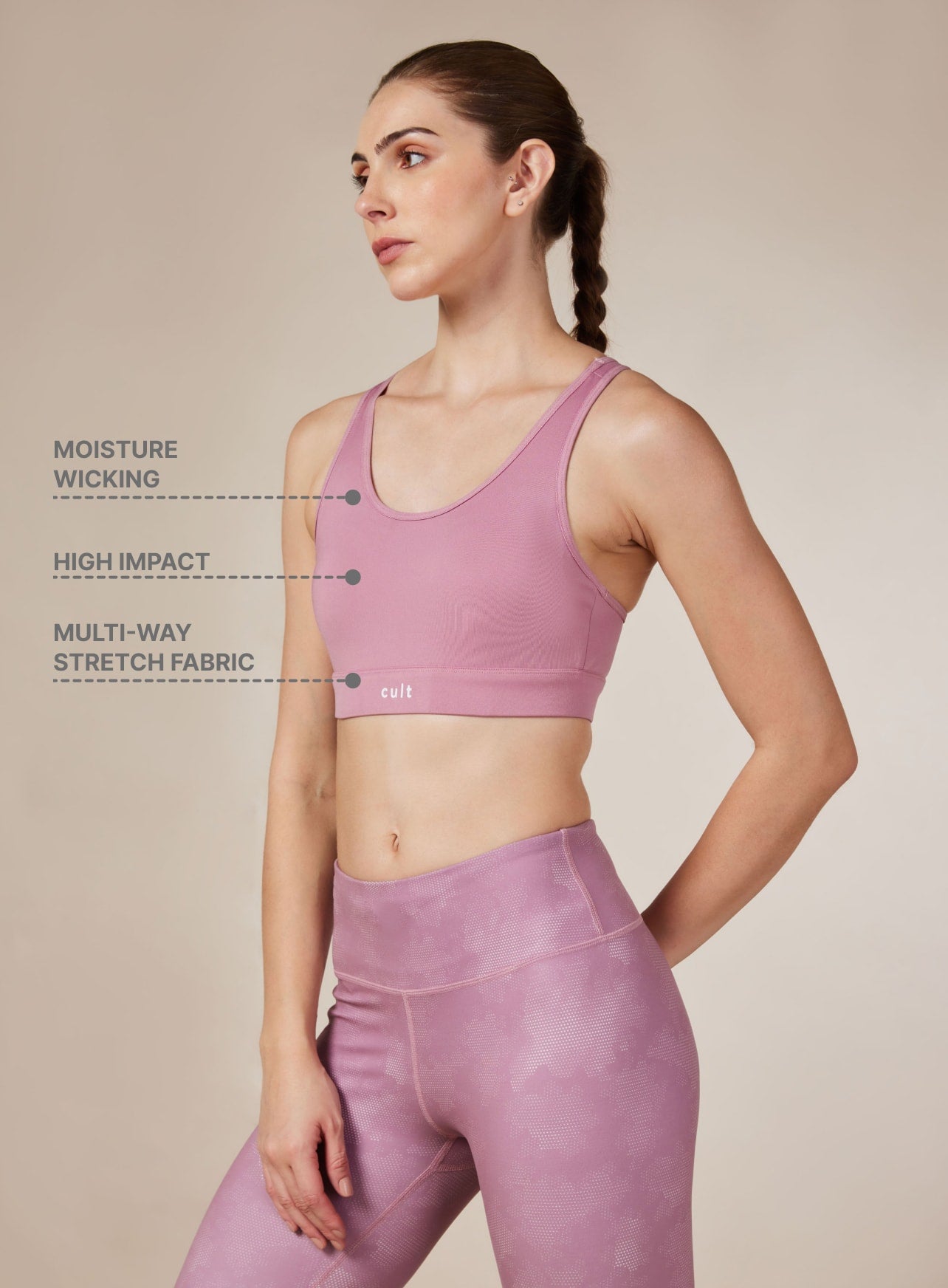 Women's Cult Pink Racer Back Hook Bra