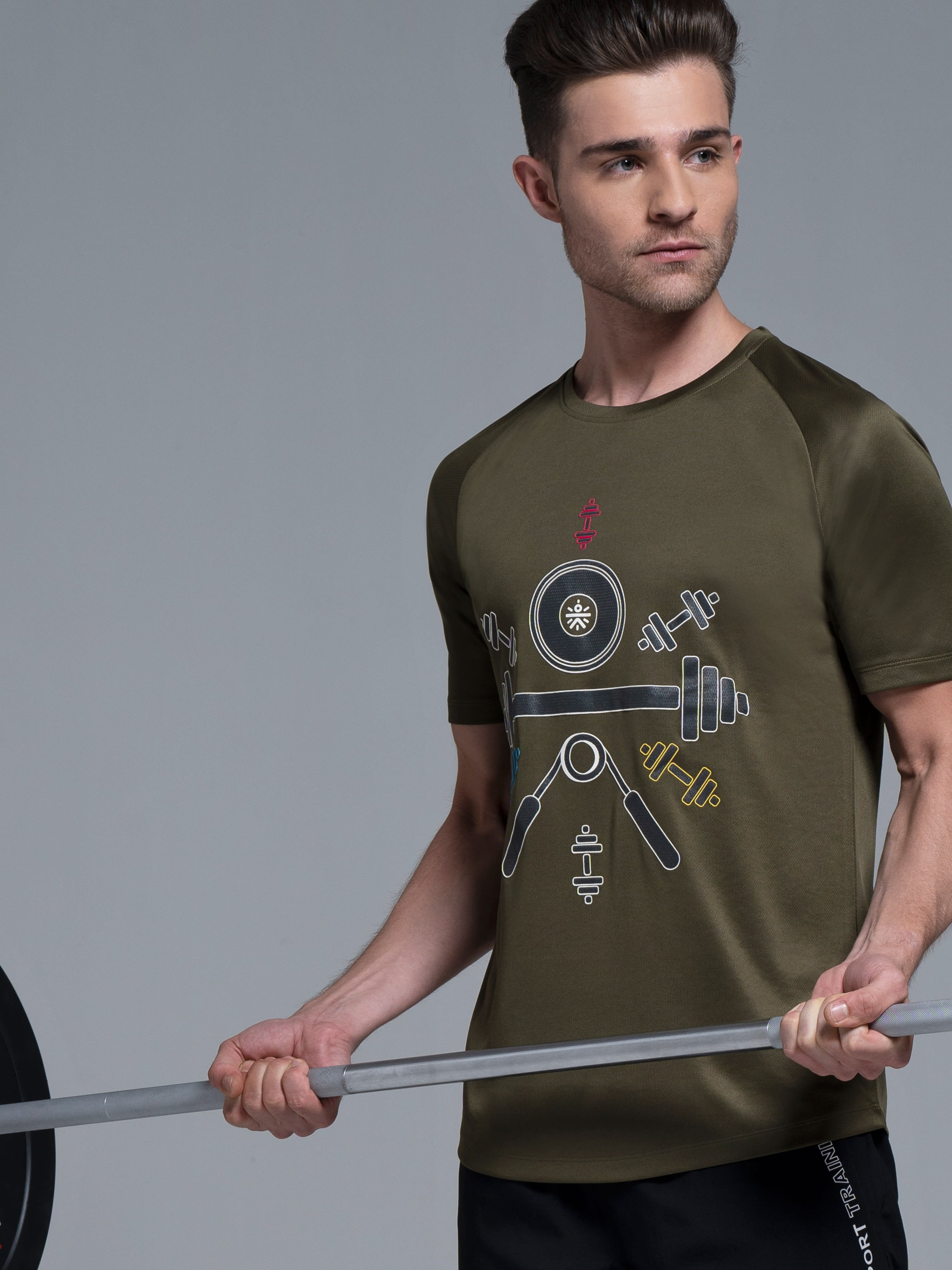 Men's Dumbbell Training T-shirt