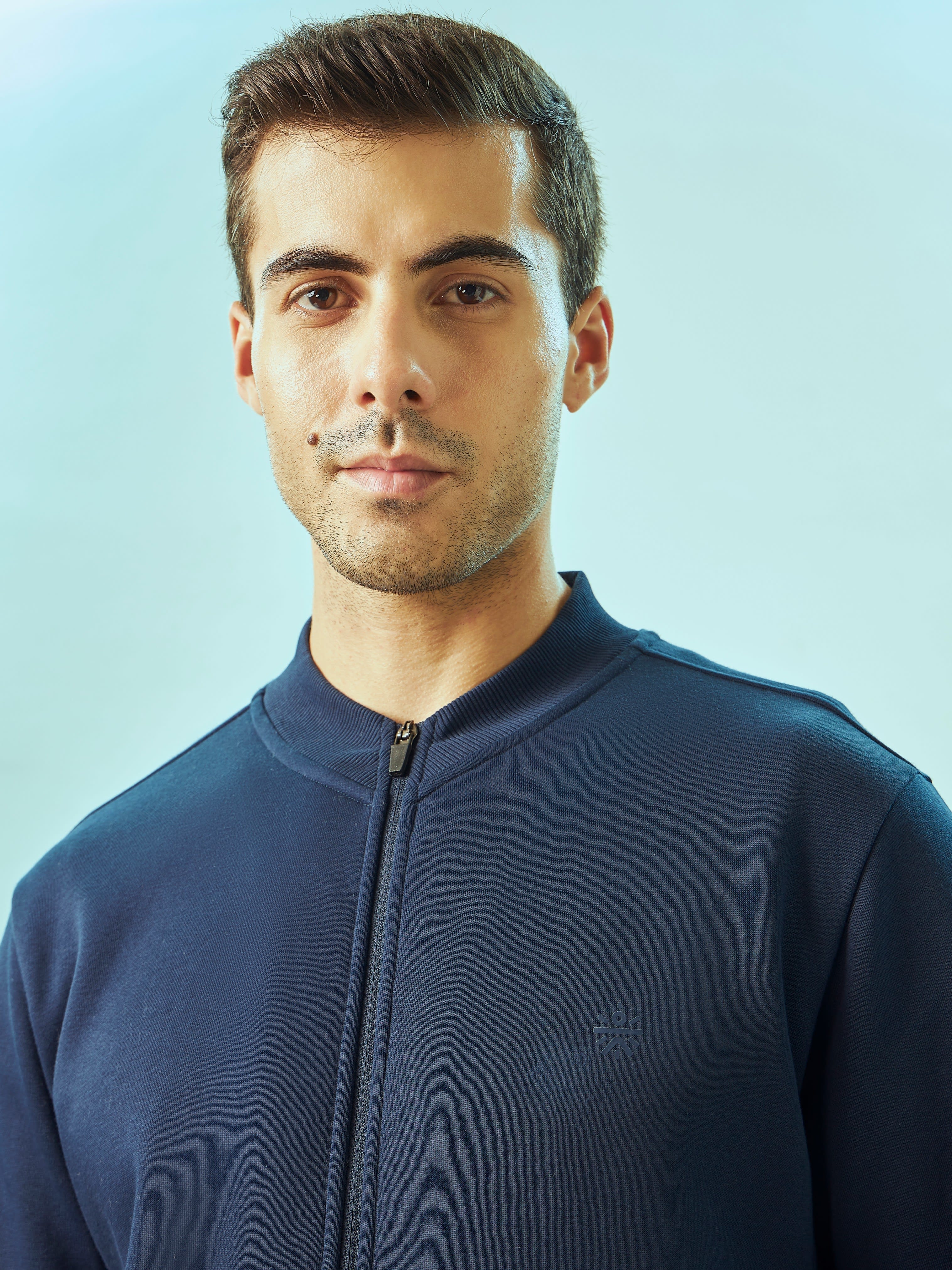 Panelled Zip-Front Sweatshirt