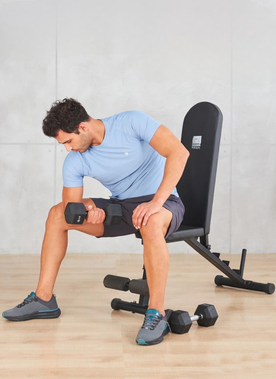 FITKIT by Cult Adjustable Bench for Home Workout with Leg Support | 350kg Weight Capacity