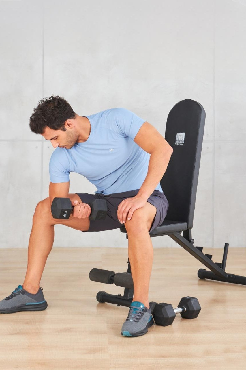 FITKIT by Cult Adjustable Bench for Home Workout with Leg Support | 350kg Weight Capacity