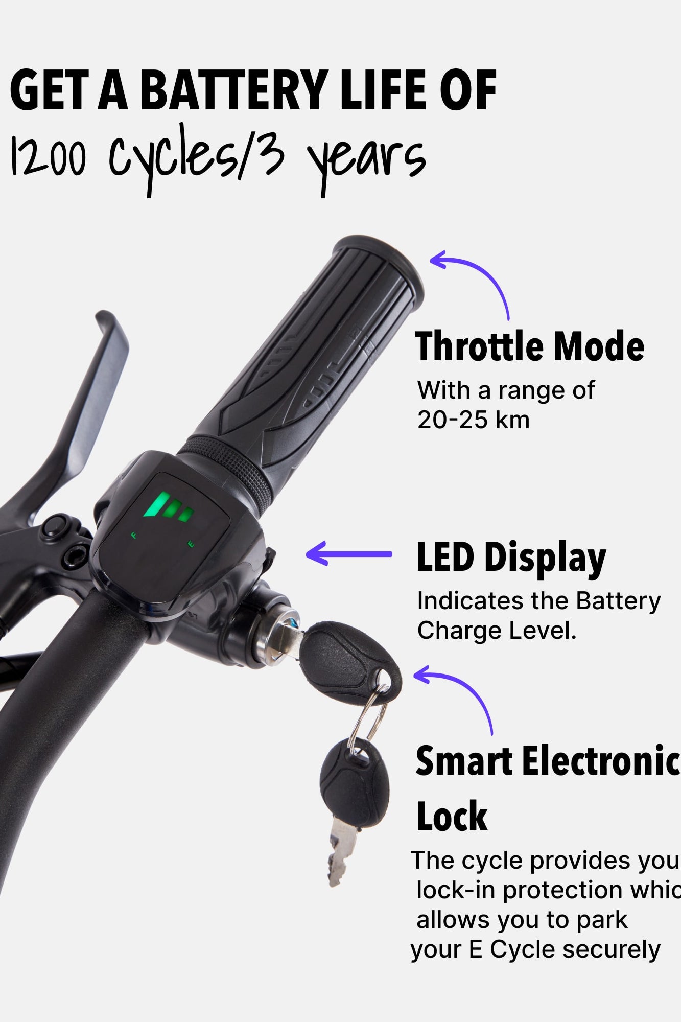 Hermit 27.5T Black with 3.5hrs Fast Charge, Cycling Event, BLDC Motor 27.5 inches Single Speed Lithium-ion (Li-ion) Electric Cycle, Ideal for Unisex, 15+ Years