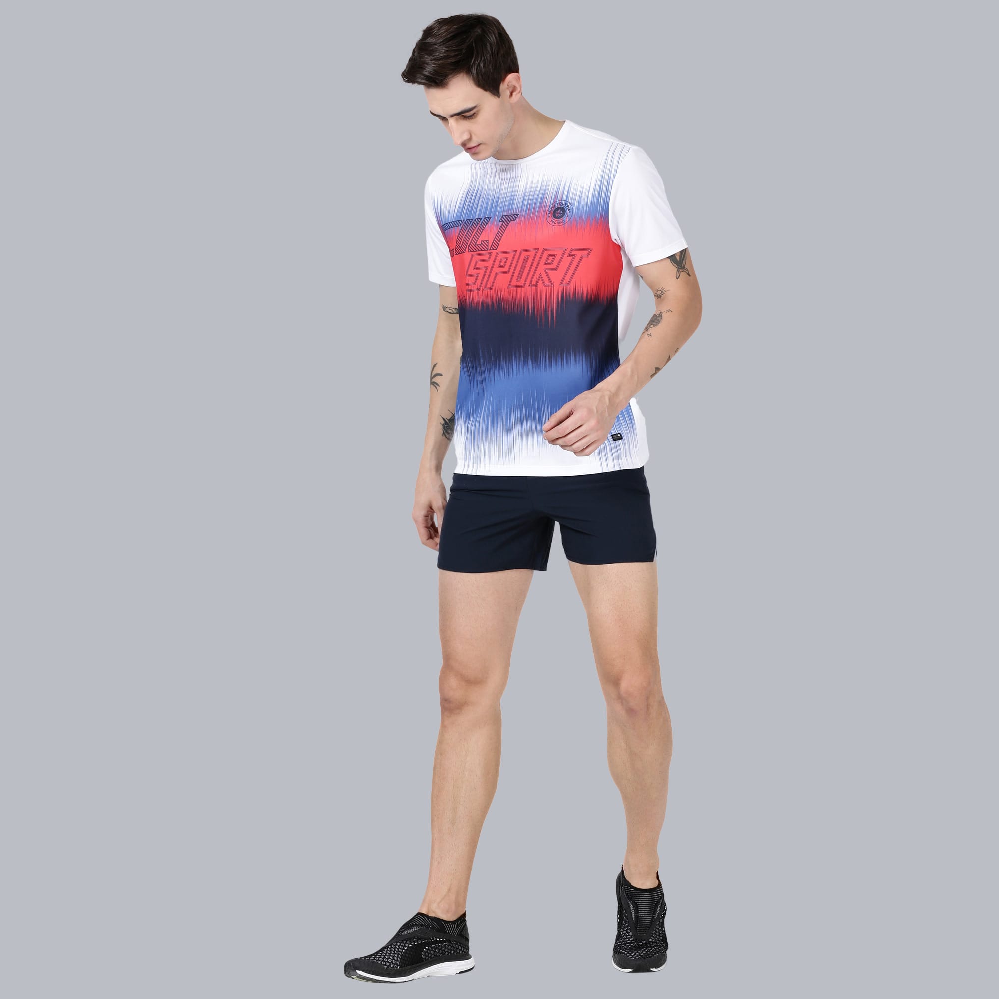 Vitals Bolt Blue Running Shorts