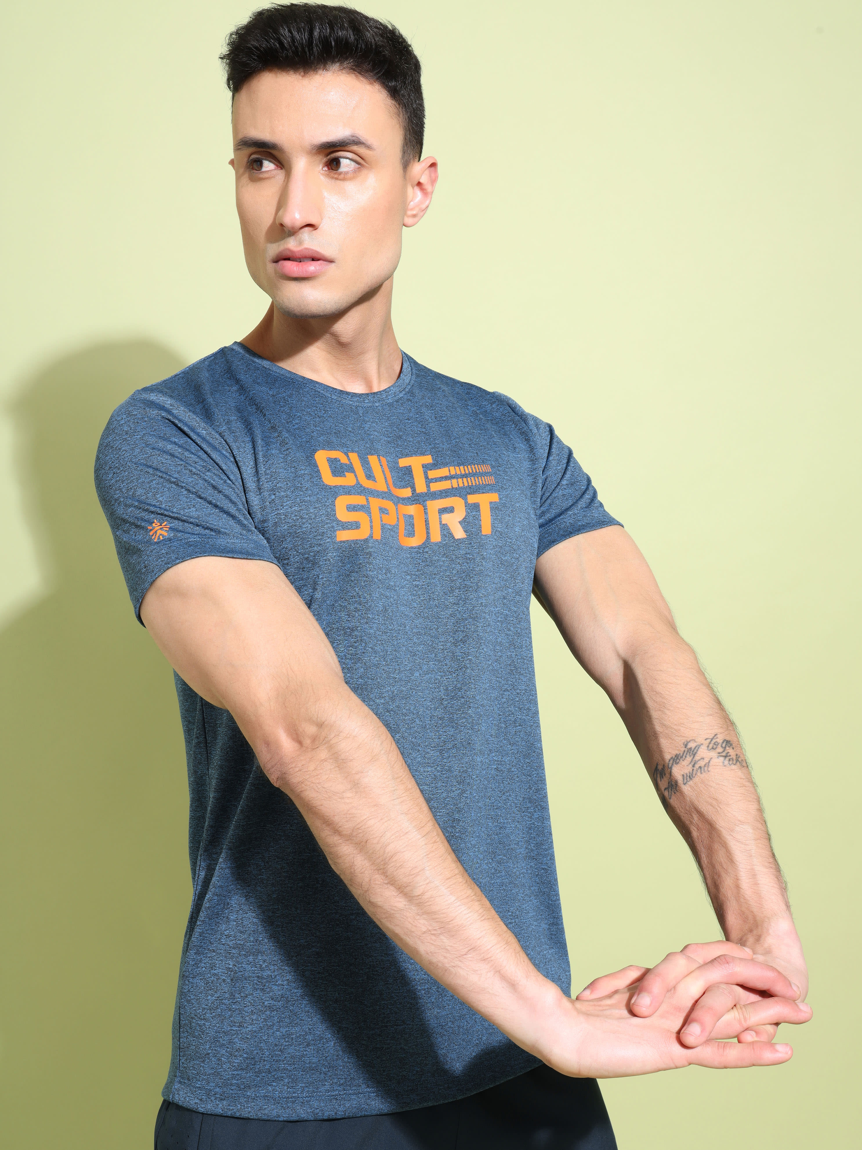 Melange Graphic Print T-shirt