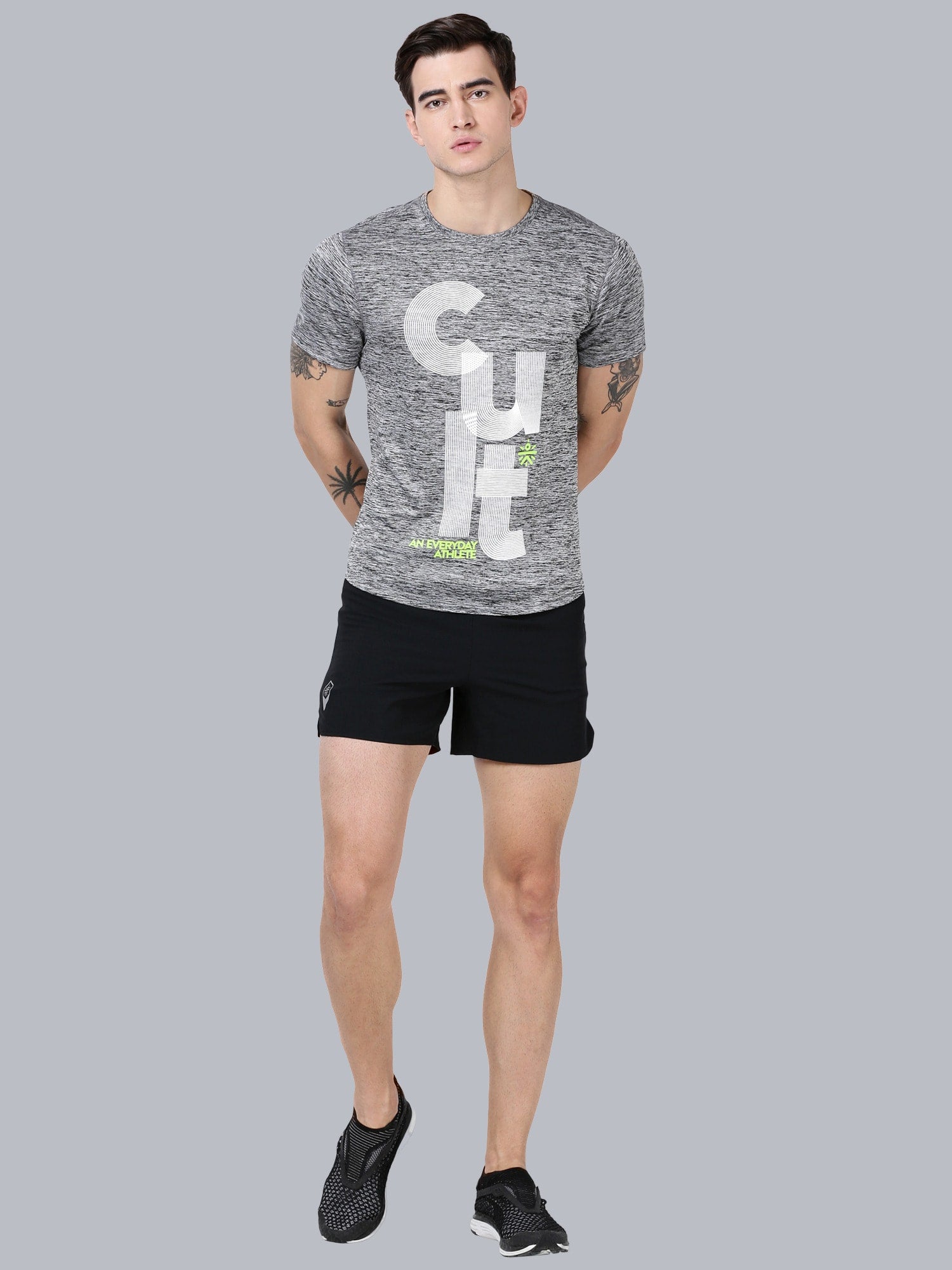 Vitals Bolt Black Running Shorts