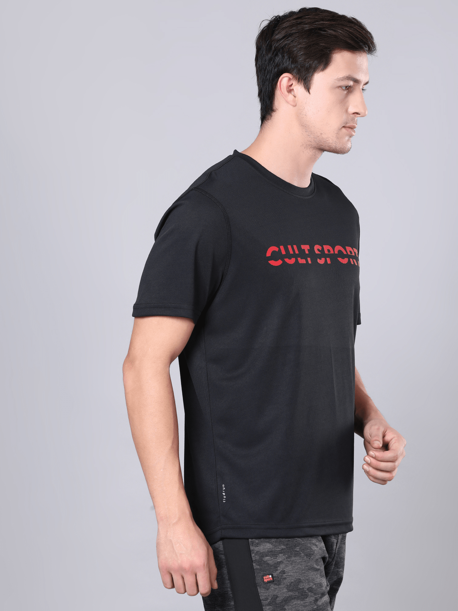 Abstract Bid Black Workout Tee