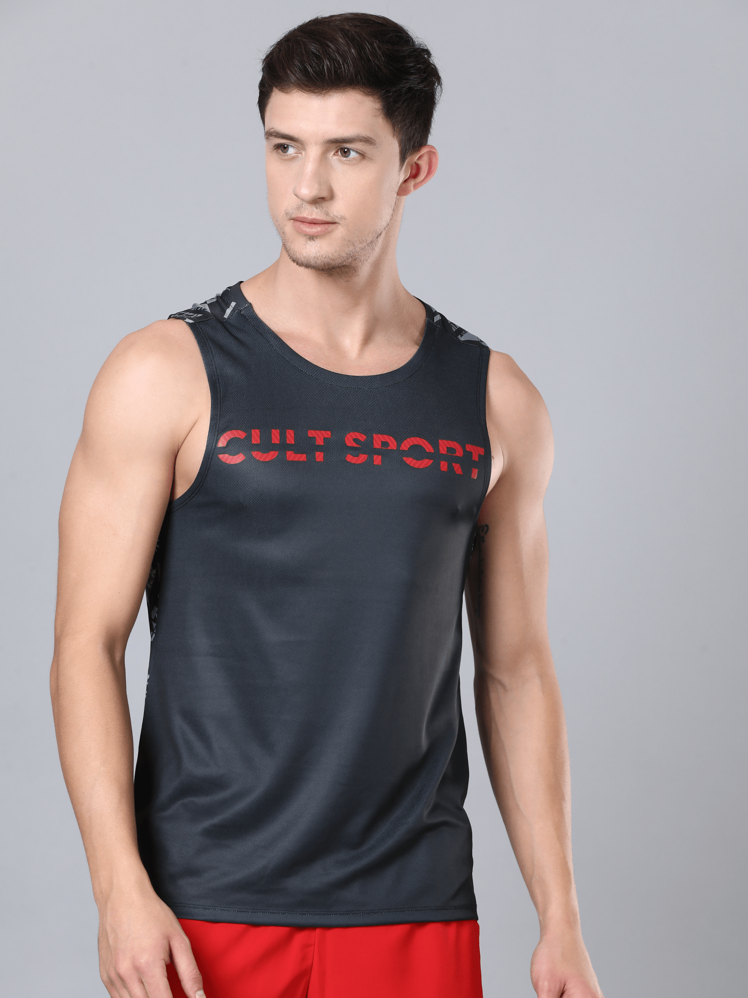 Dugout Houndstooth Black Tank