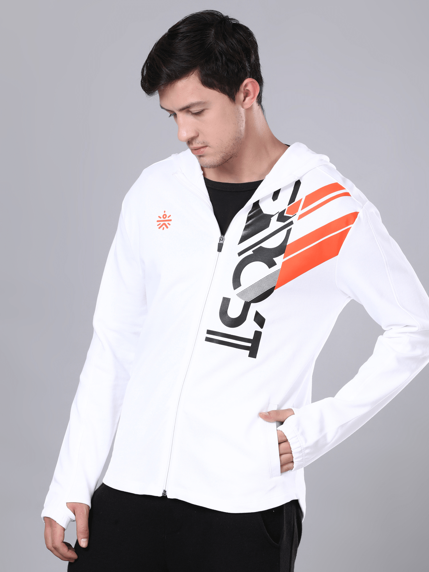 Intel Abstract White Sweatshirt