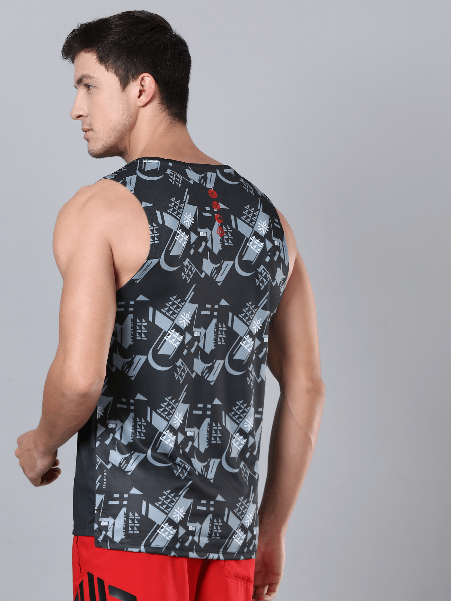 Dugout Houndstooth Black Tank